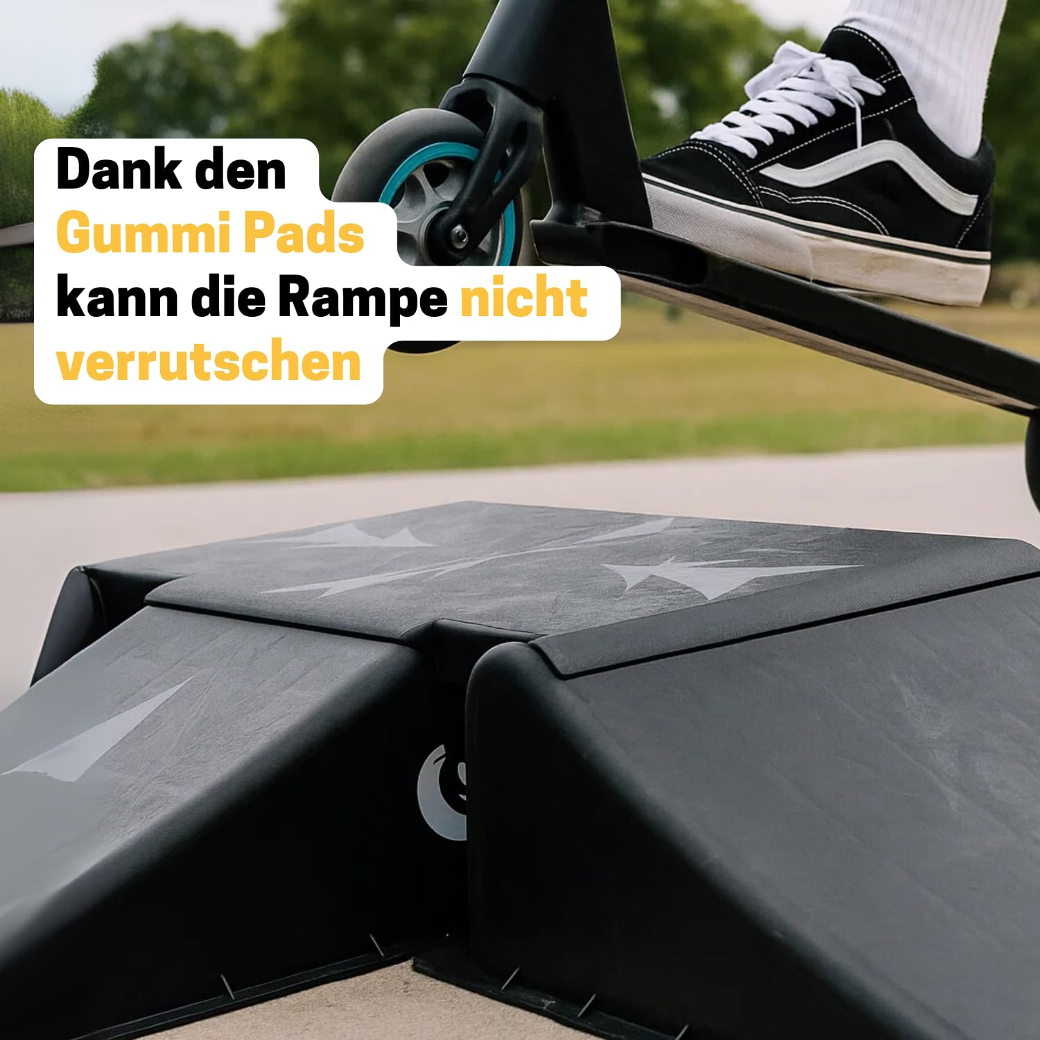 BEST SPORTING Rampen-Set Mit 4 Pylonen für Skateboard/BMX-Rad/Skater & RC Cars I 4+1-teilige Flexible Aufbaumöglichkeiten I Stabile Skateboard Rampe I Hochwertige Scooter