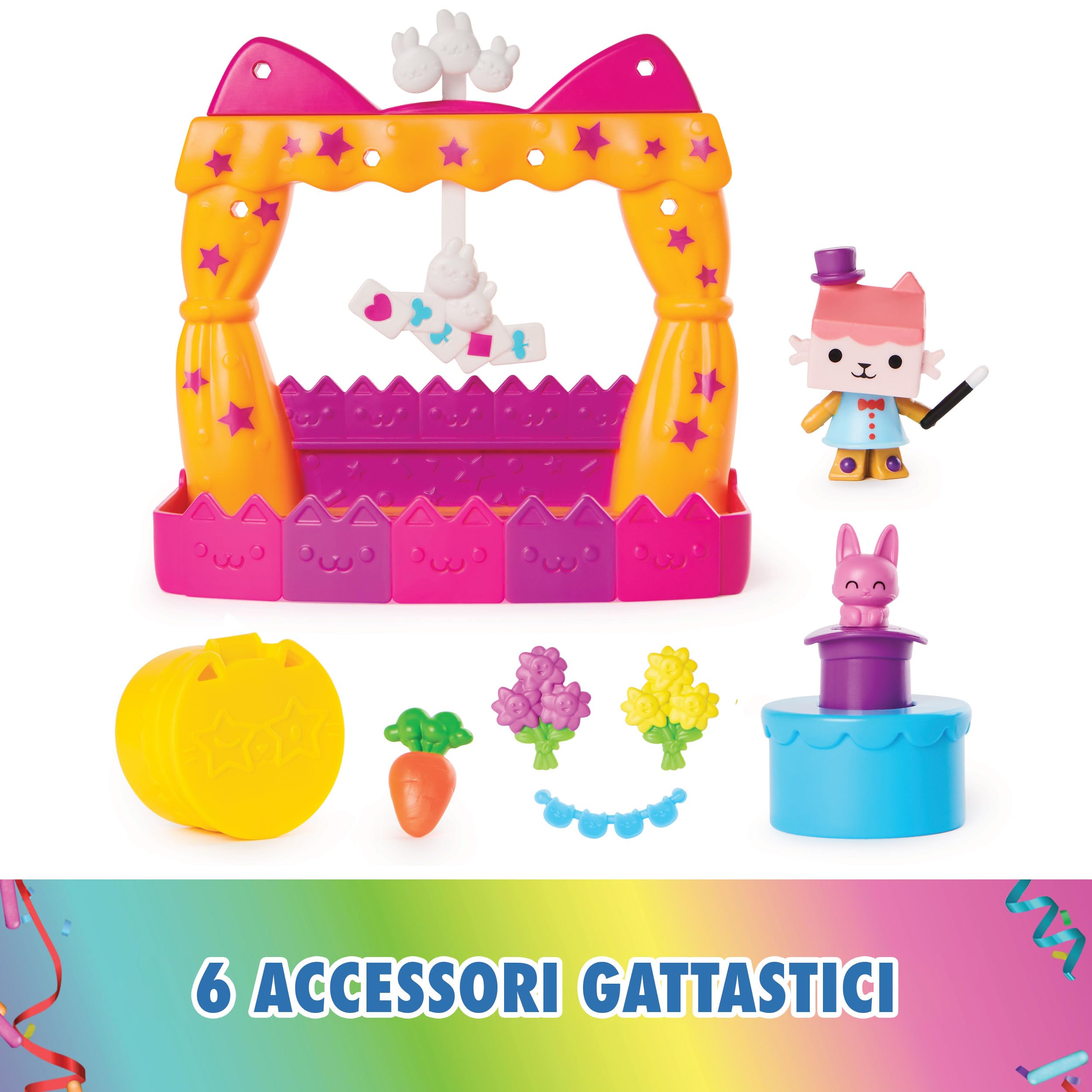 Gabby i Magiczny Dom - Gabby Dollhouse - Pudełko balkonowe dla dzieci - 1 figurka i 6 akcesoriów - kreskówka zabawka domek dla lalek - zabawka dla dzieci 3 lata i więcej