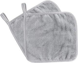 2pcs Reusable Makeup Remover Cloth Microfibre Face Cleansing Cloths,Make Up Remover Cloth,20*20cm Microfiber Flannel Towel Muslin Face Cloth Erase Your Face Makeup Remover Pad for Gym,Spa &Trave,Grey