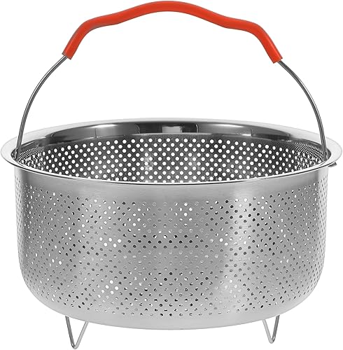 Hemoton Olla de vapor olla de vapor tamal olla de vapor olla eléctrica vaporera olla arrocera vaporera cesta de vapor de metal soporte para cocinar