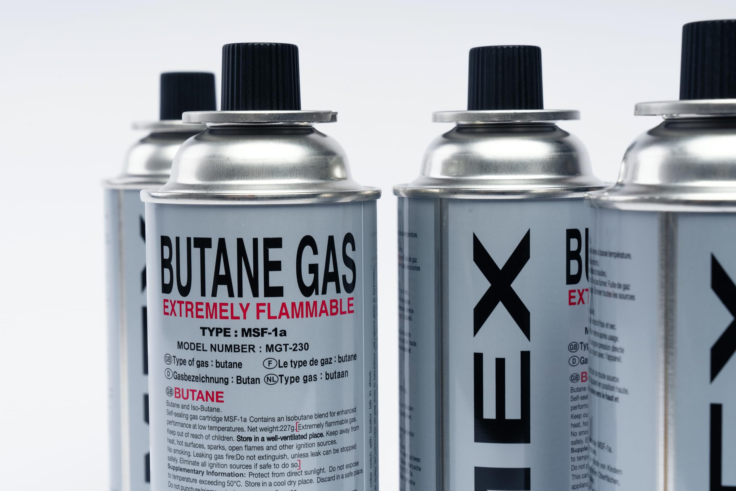 IMEX 227 g MSF-1a Cartouches de gaz - Gaz Butane de Haute qualité pour Le Camping et Les activités de Plein air (4 pièces)