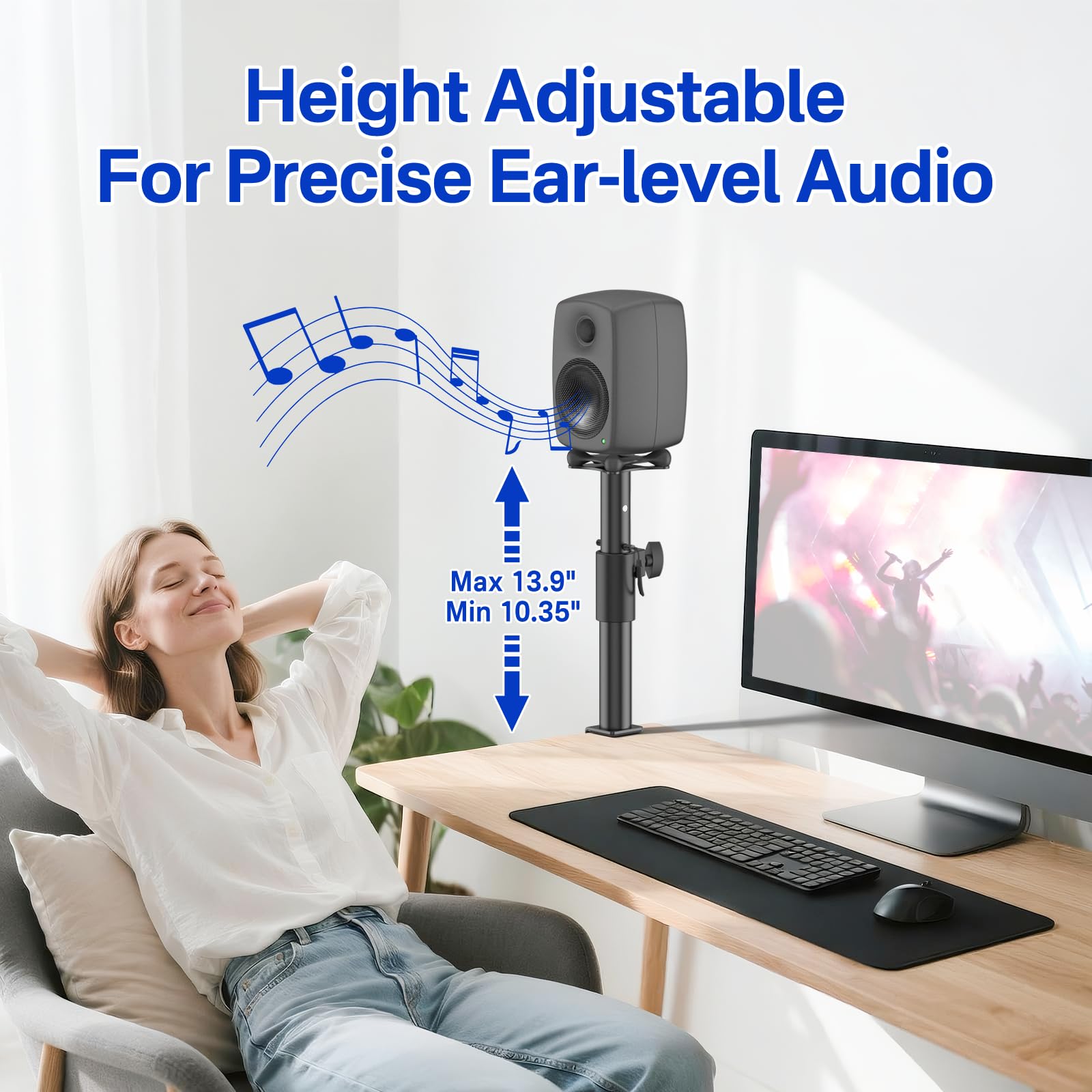 Amazon | Genelec G1/8010Aスタンド用 高さ調節可能 クランプオン