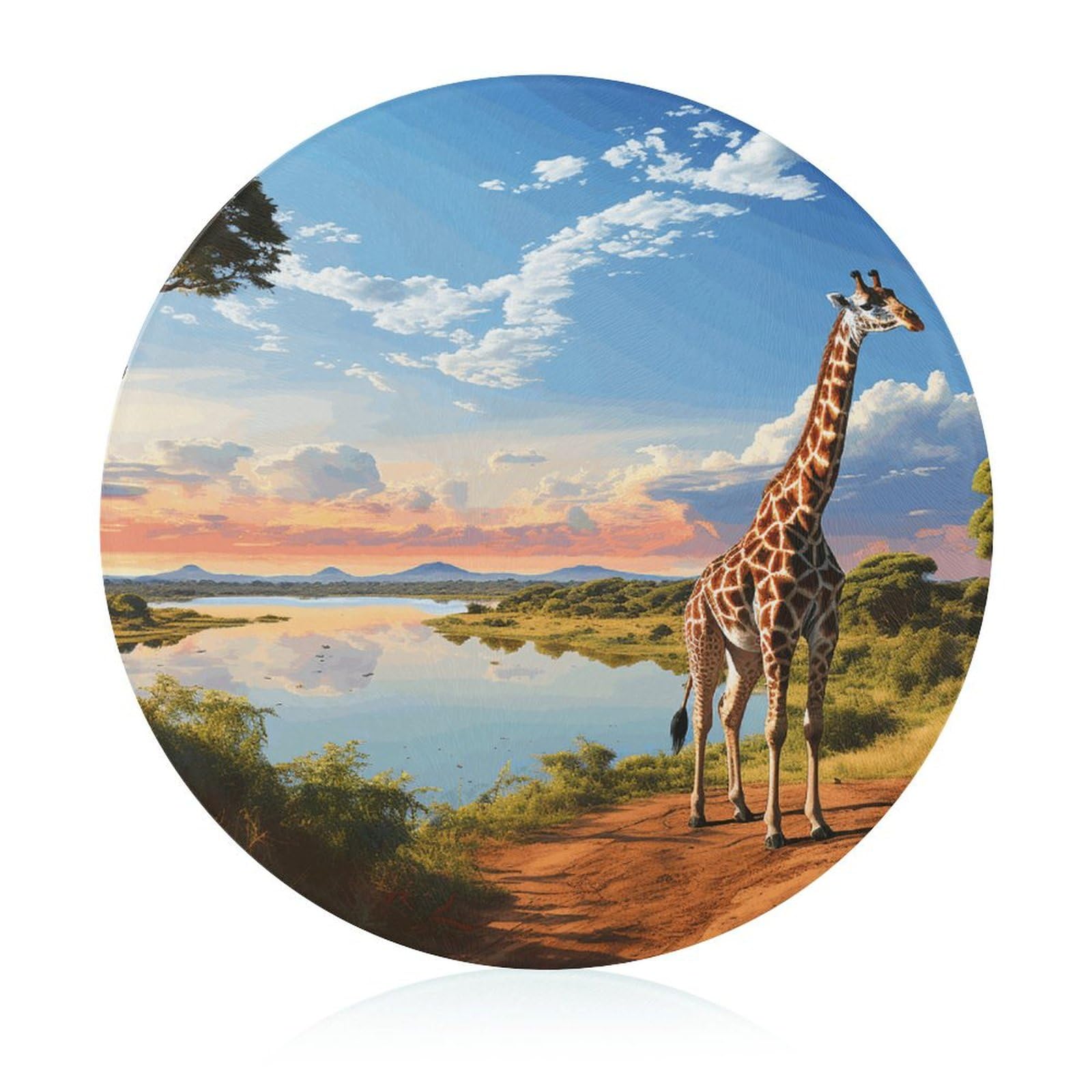Planche en verre durable Girafe du Nil résistante aux rayures pour cuisine moderne