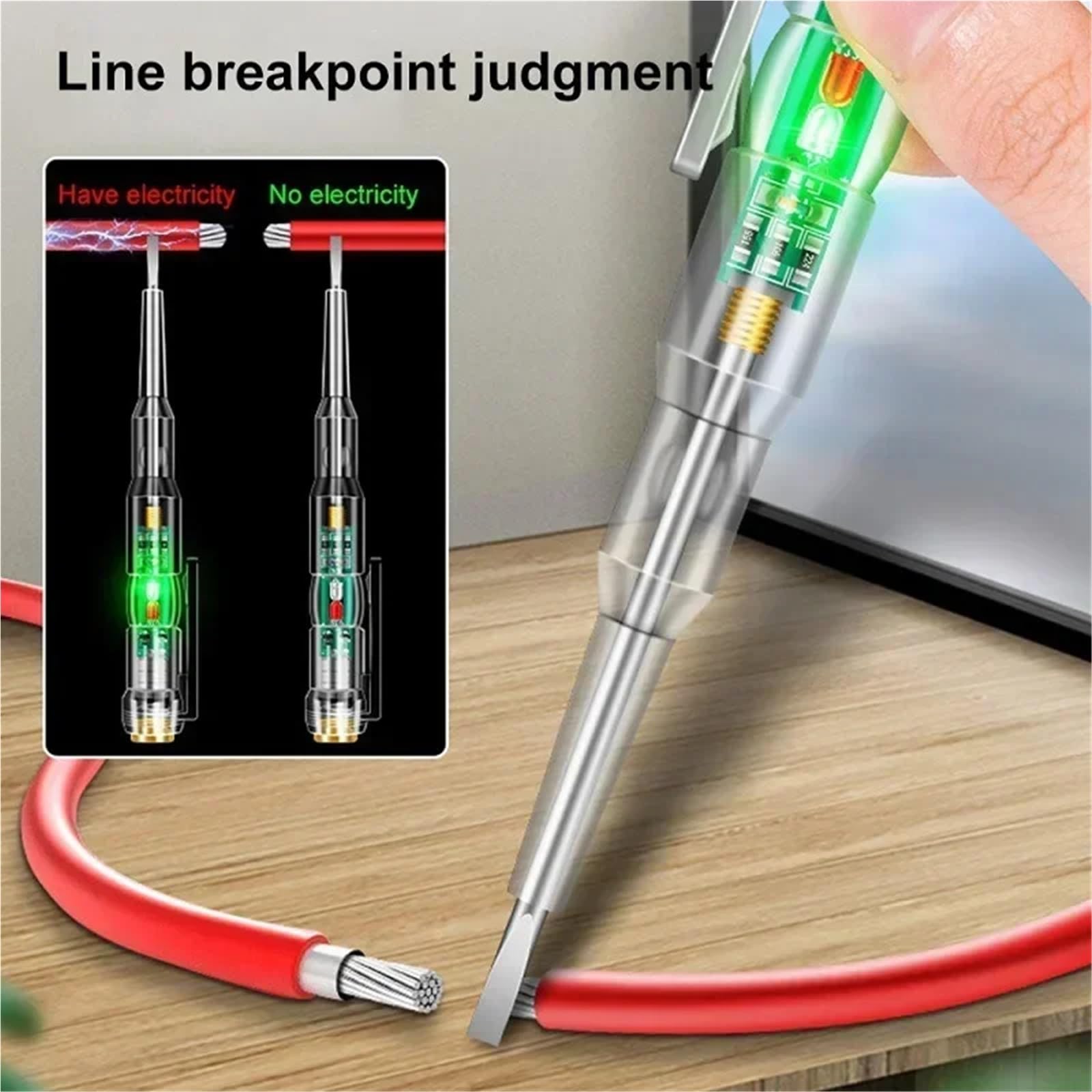 Spannungsmesser 6er-Pack Intellinter Spannungsprüfstift, Induktions-Leistungserkennungsstift, Stromzähler, Schraubendreher, Anzeiwerkzeug
