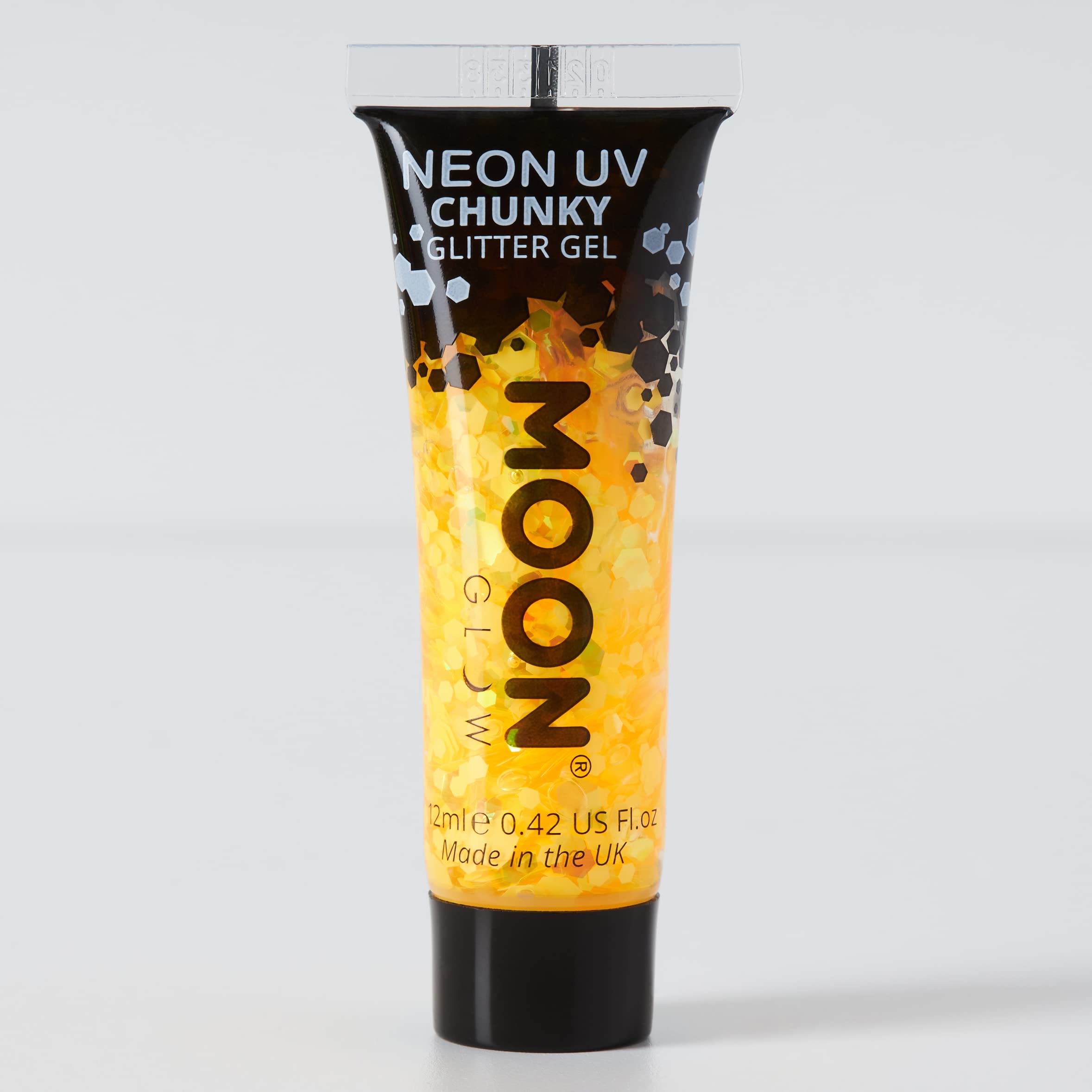 Moon Glow Neon UV Chunky Glitter Gel Golden Yellow