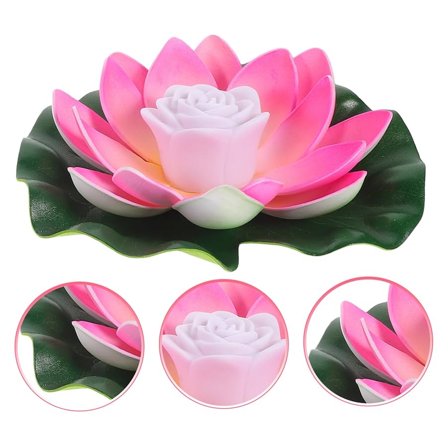 Amazon｜Toyvian 6個 蓮のランプ float garden light 蓮華燈籠