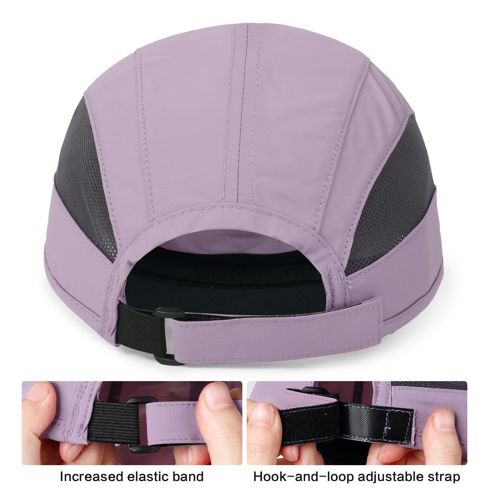 HH HOFNEN Gorra de béisbol de secado rápido sin estructura para correr, resistente al agua, UPF 50+, de malla, para hombre y mujer