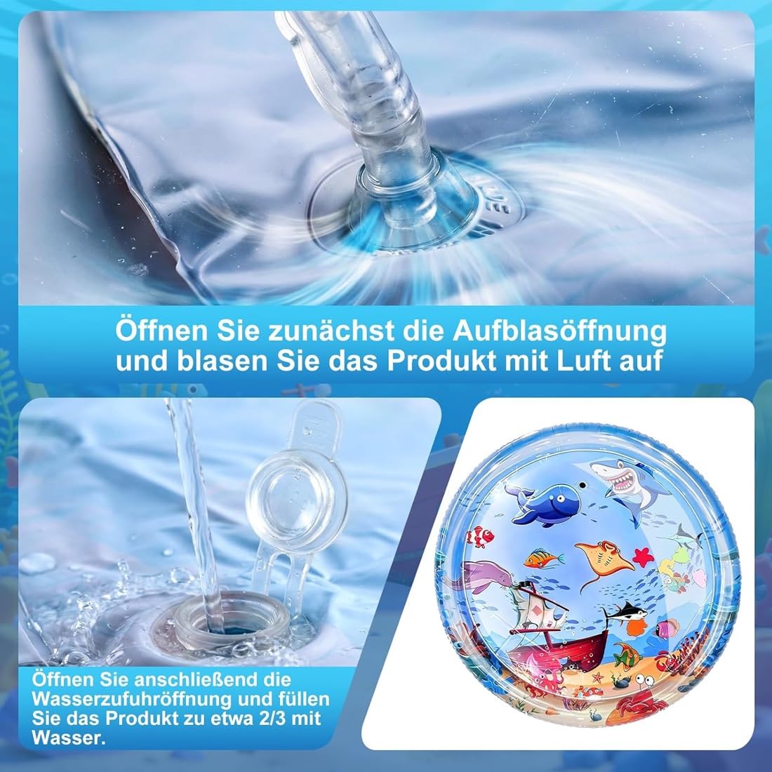 Sensorische Wasserspielmatte für Katzen, Pfotenteich für Katzen(1pc-h)