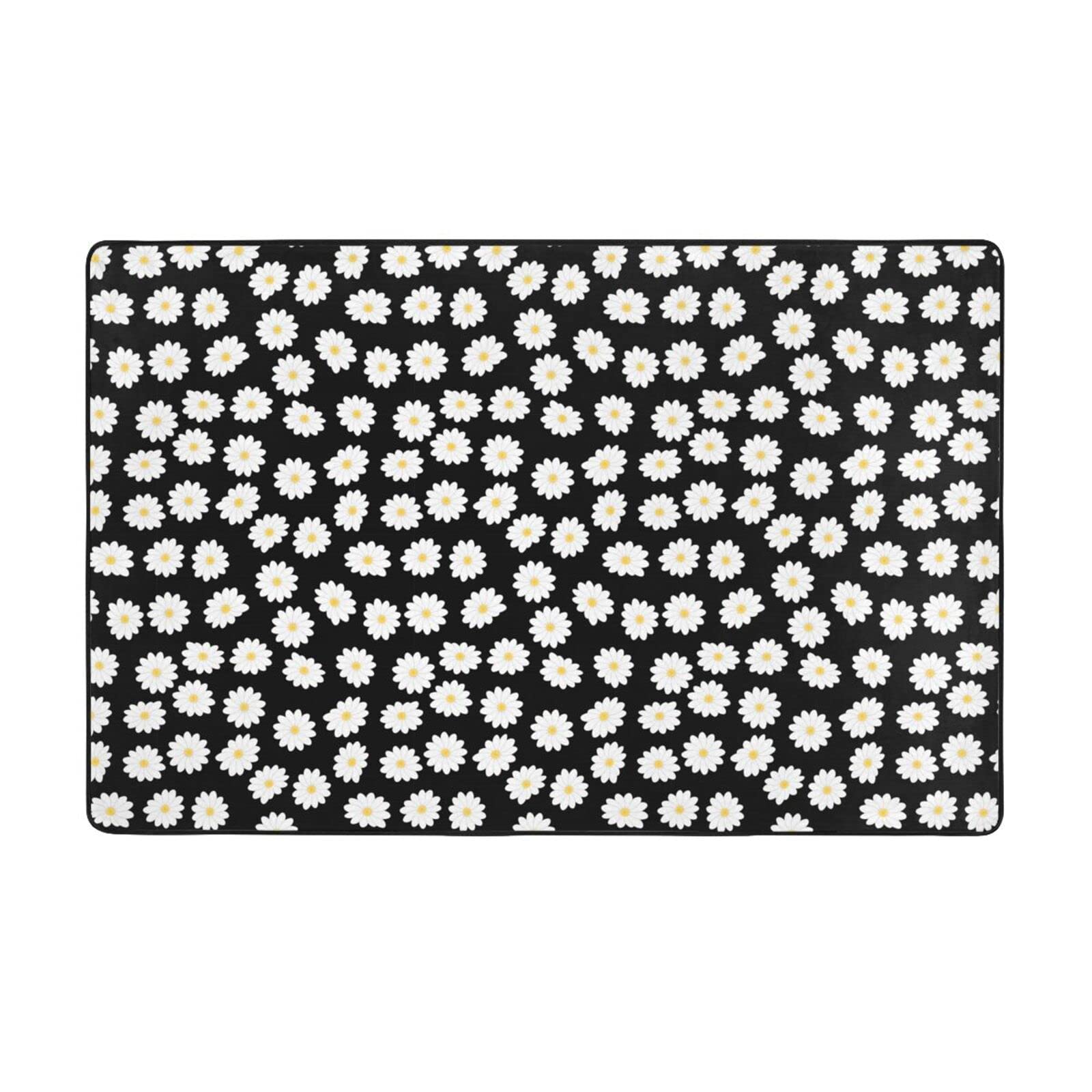Grand tapis d'intérieur à motif de fleurs de 150x100 cm pour salon