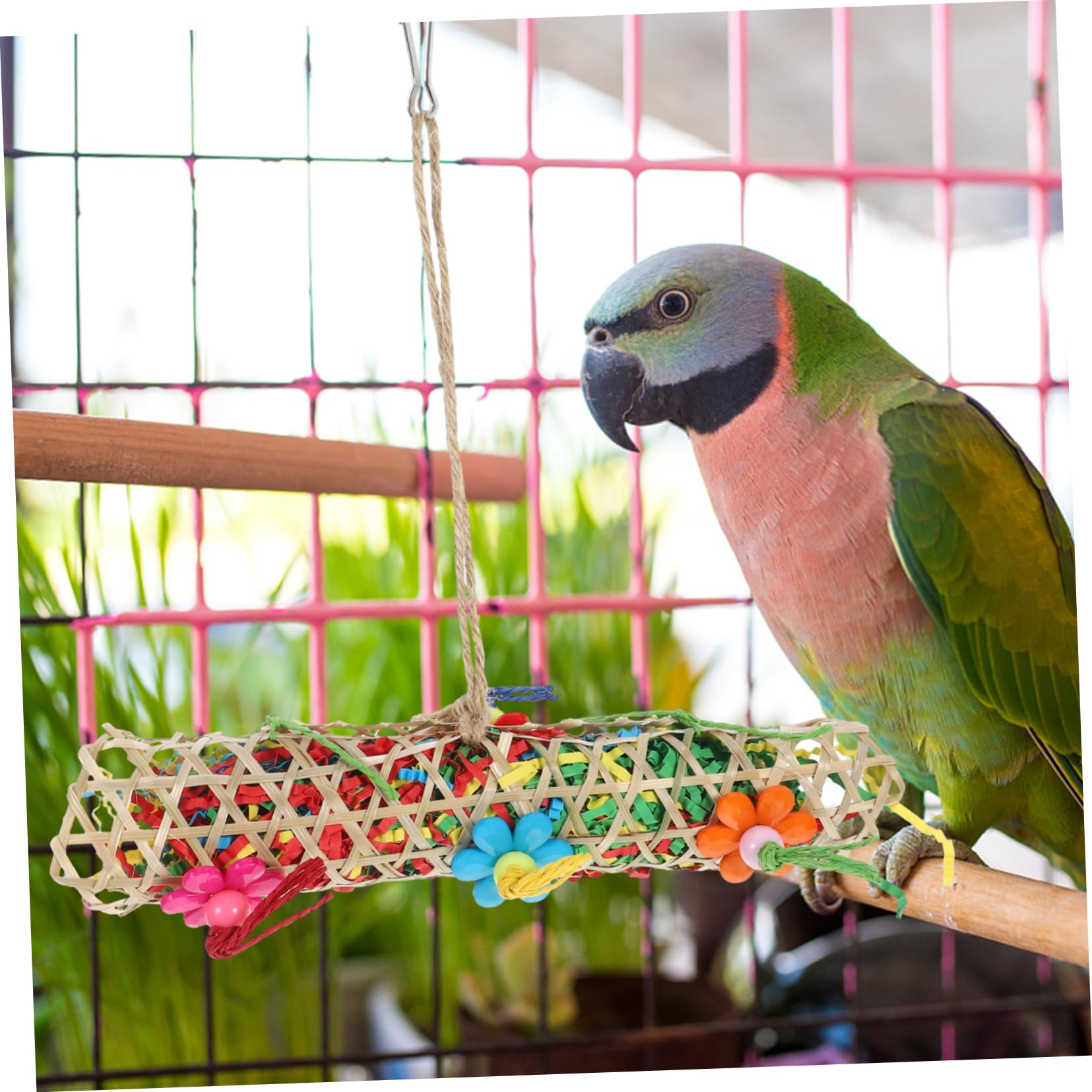 BESPORTBLE 12pièces Jouets Suspendus pour Oiseaux Accessoires De Mâcher Déchiqueter pour Perroquets Perruches Et Petits Oiseaux