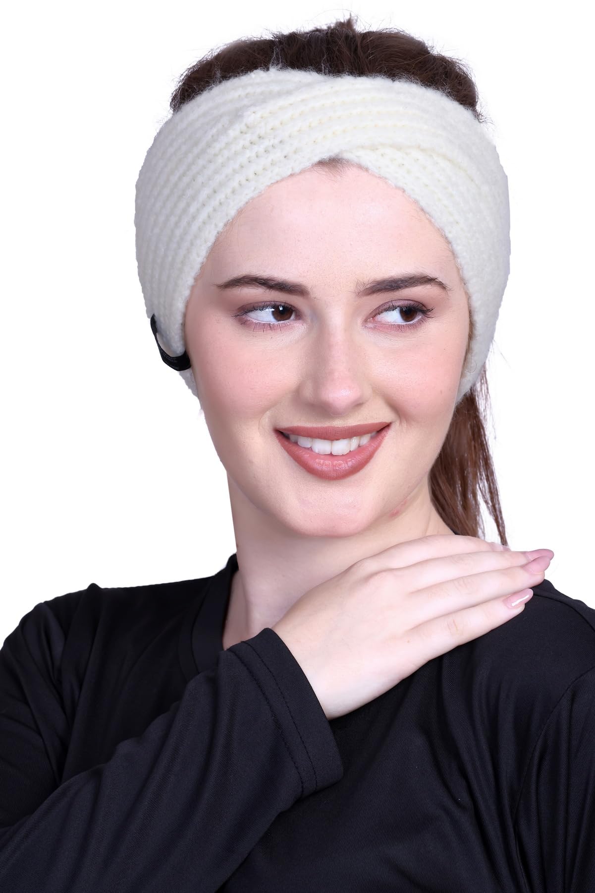 513 Womens Soft Acrylic Knitted Woolen Winter Wear Ear Muffs Headband-picture-45