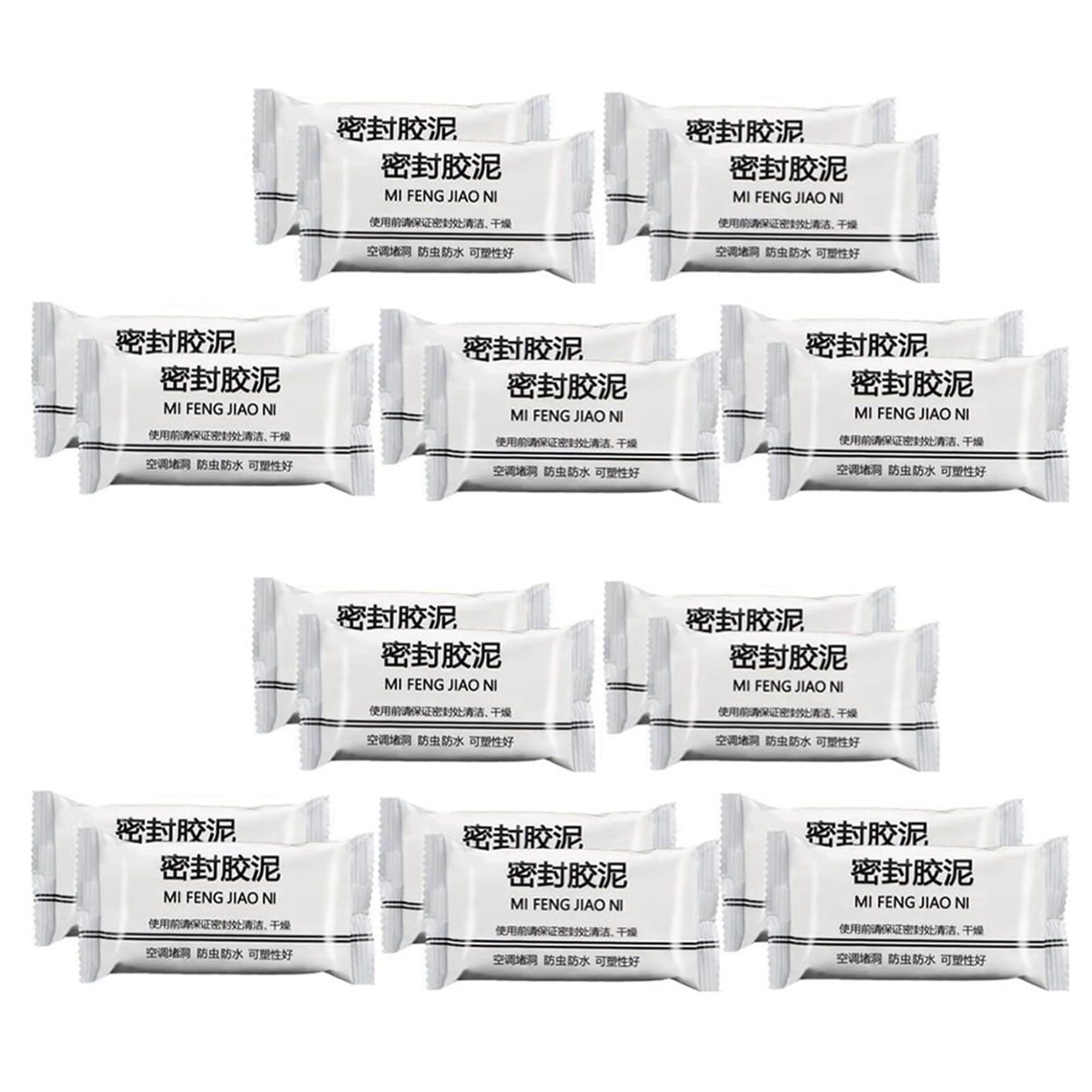 Jnchdghwa As Shown 20Pcs Super Mud Seal, New Type White Seal Putty Waterproof Duct Seal Repair Sealing Clay