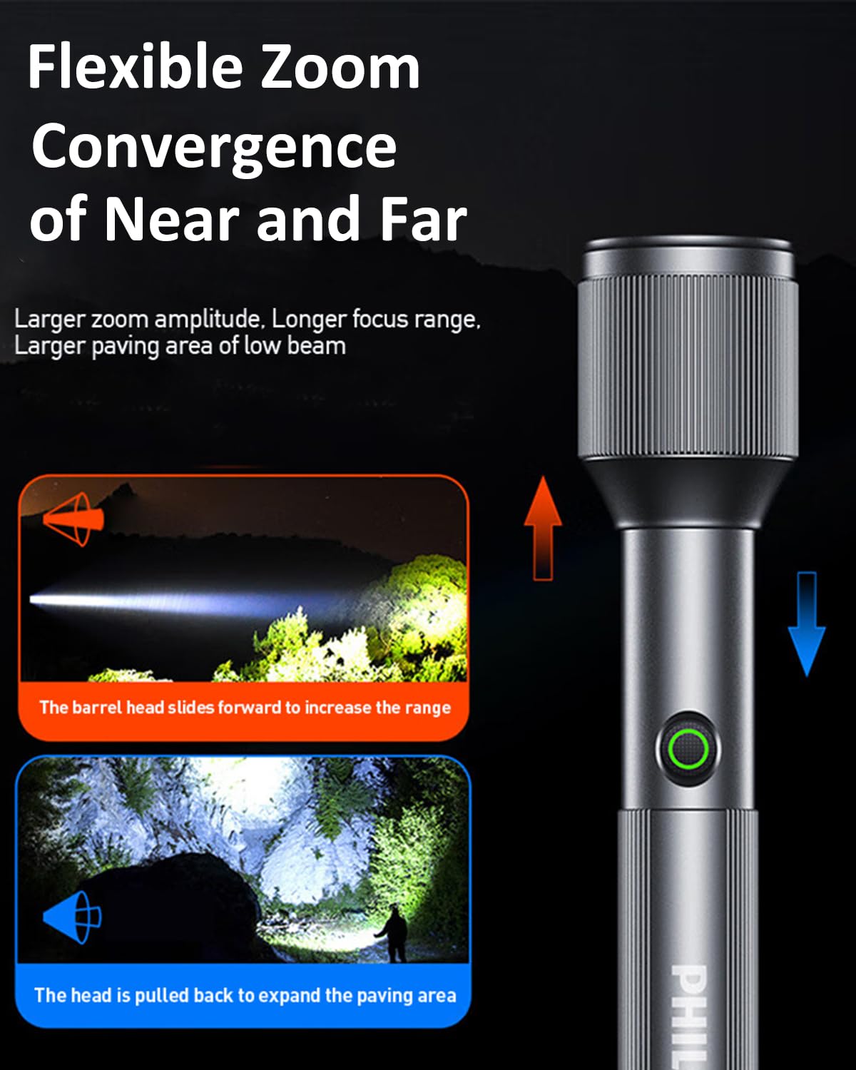 Philips 24W Zoomable Torch Light - 1000 Lumens -4
