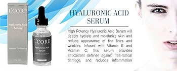 Amazon.com: L'Core Paris Hyaluronic Acid Serum with Vitamin C & E