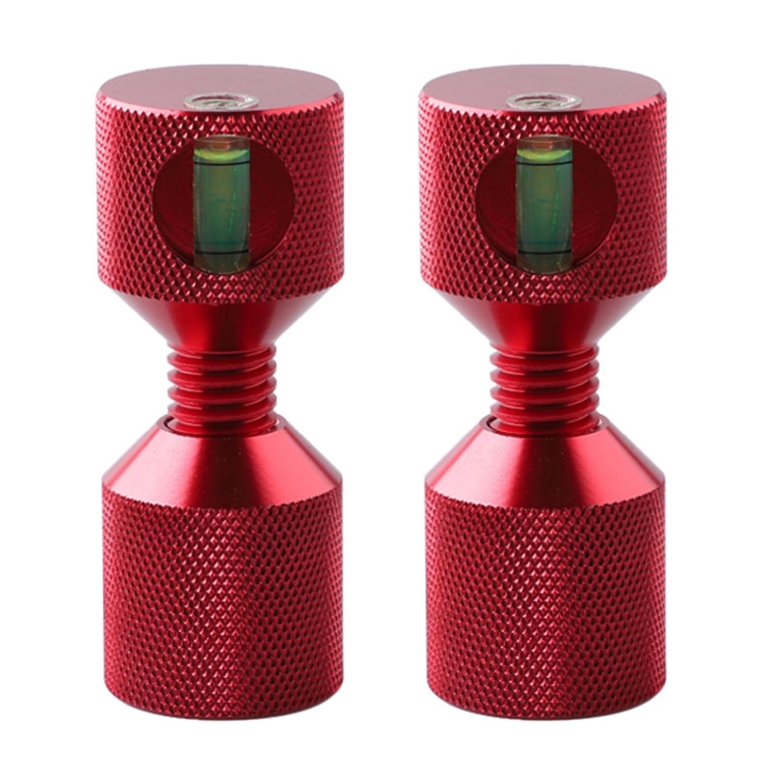 Cazstyk Red Precisions Leveling Pin 1-1/8" Flange Two Hole Integrated Bubble Levels For Accurate Tool Alignment Flange Two Hole