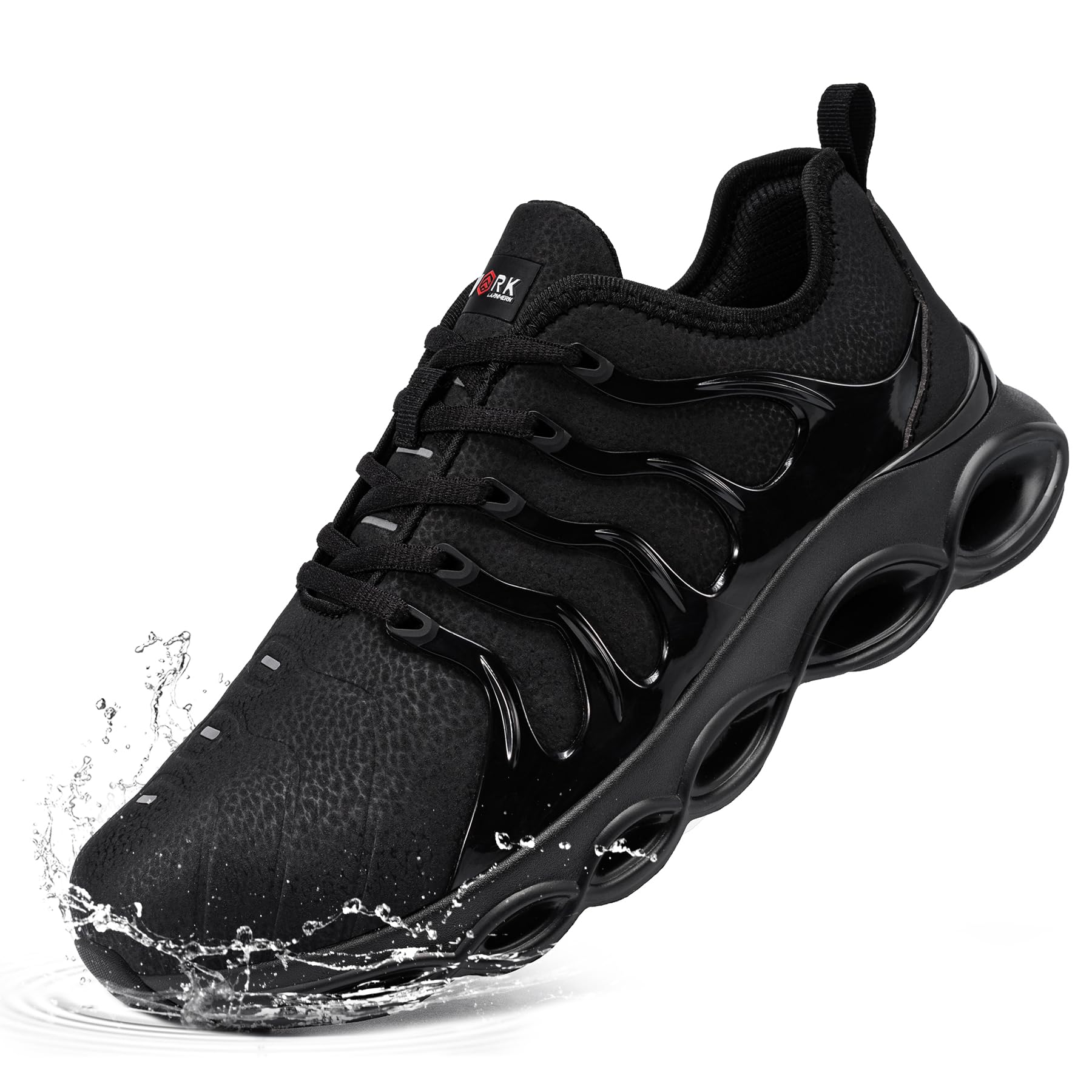 LARNMERN Scarpe Antinfortunistiche Uomo Impermeabile Ammorti Leggere Scarpe Antinfortunistica Scarpe da Lavoro con Punta in Acciaio Comodo Moda Anti-Spacca