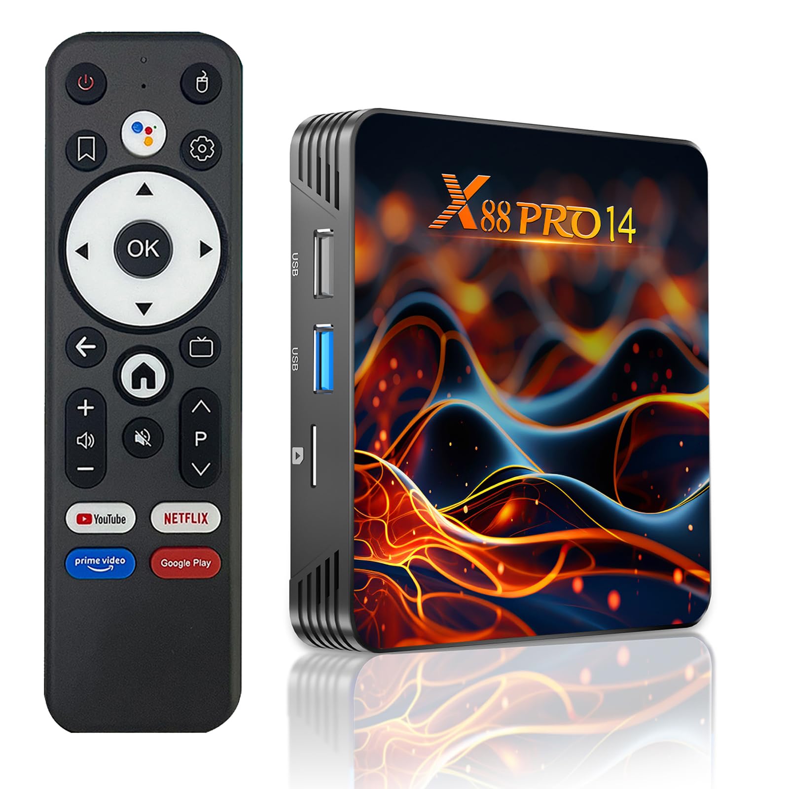 Android 14.0 tv box,Dulmssxy Smart tv box with 2GB RAM 16GB ROM RK3518 Quad-Core 64bit Cortex-A53 Mali 450 MP2 GPU Support 4K 3D 1080P 2.4/5.0GHz WIFI BT5.0 10/100M Ethernet DLNA HDMI 2.0 H.265 USB3.0