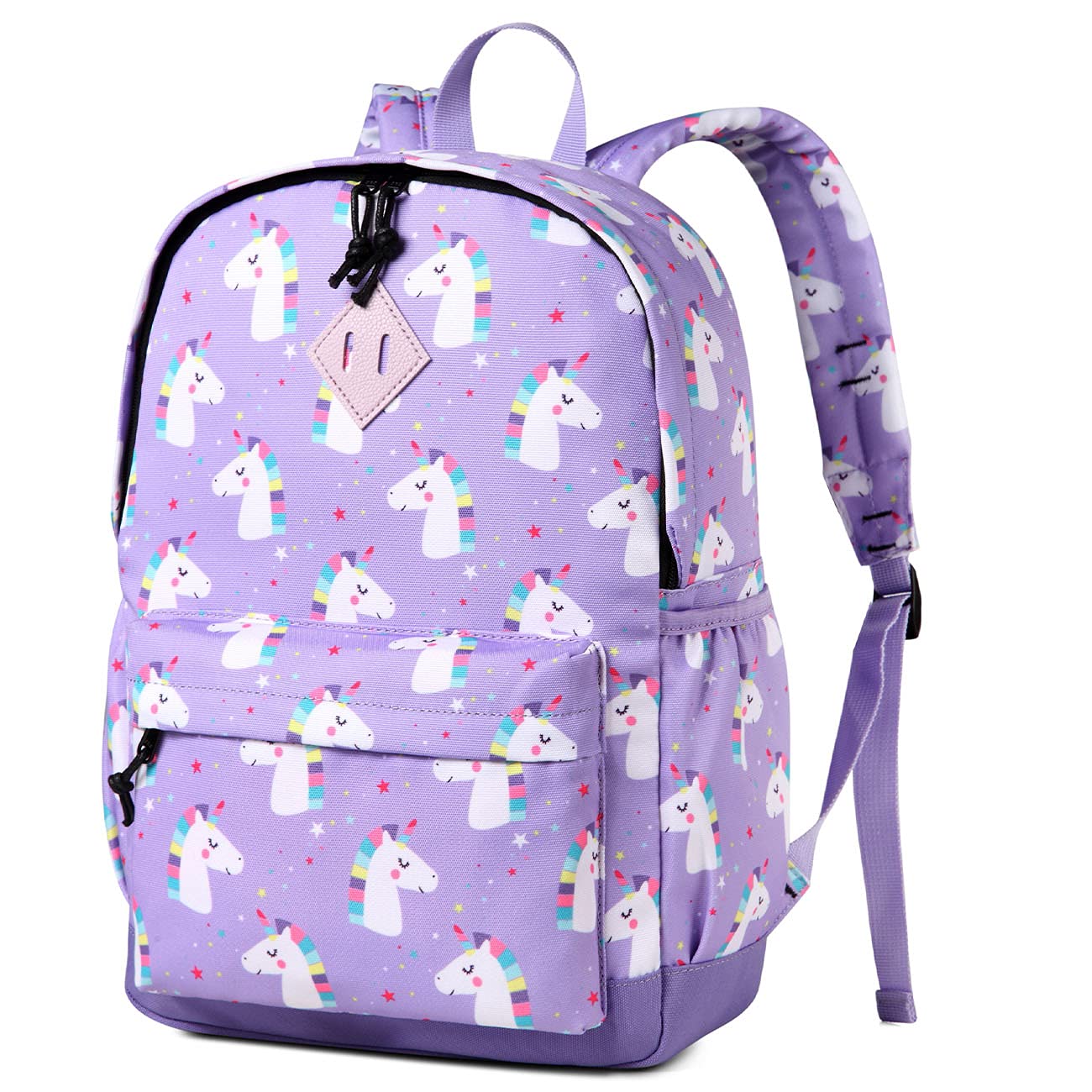 VASCHY Mochila Niña Niño, Mochila Escolar Primaria Mochila Infantil 4-6 Años Mochila Unicornio Mochila Chica Chico Ajustar Carpeta A4 con Bolsillos Laterales y Correa en Pecho