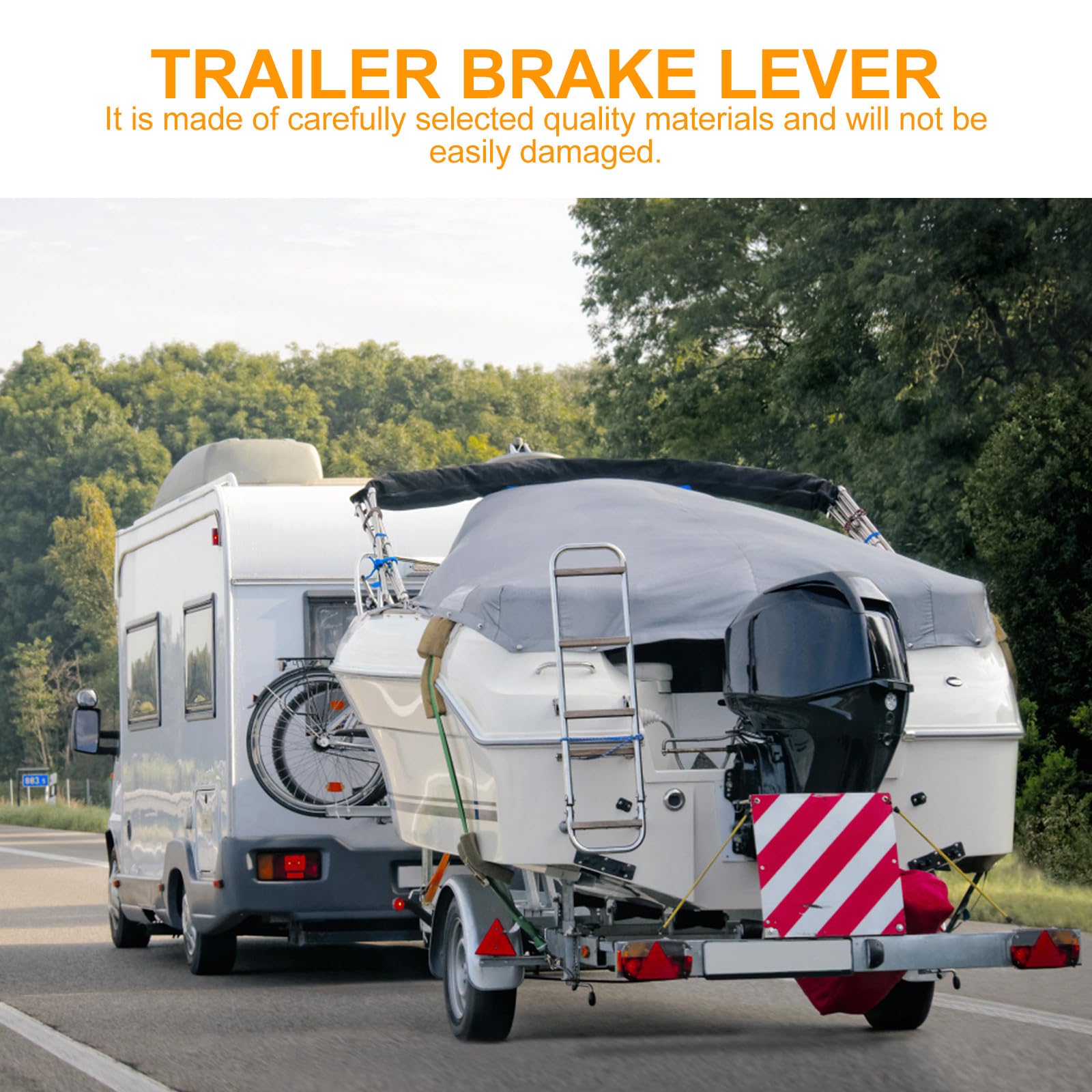 SHINEOFI Anhängerbremshebel aus Stahl mit Rutschfestem Handgriff und Glatter Oberfläche für Wohnwagen und Anhänger als Robustes Bremszubehör