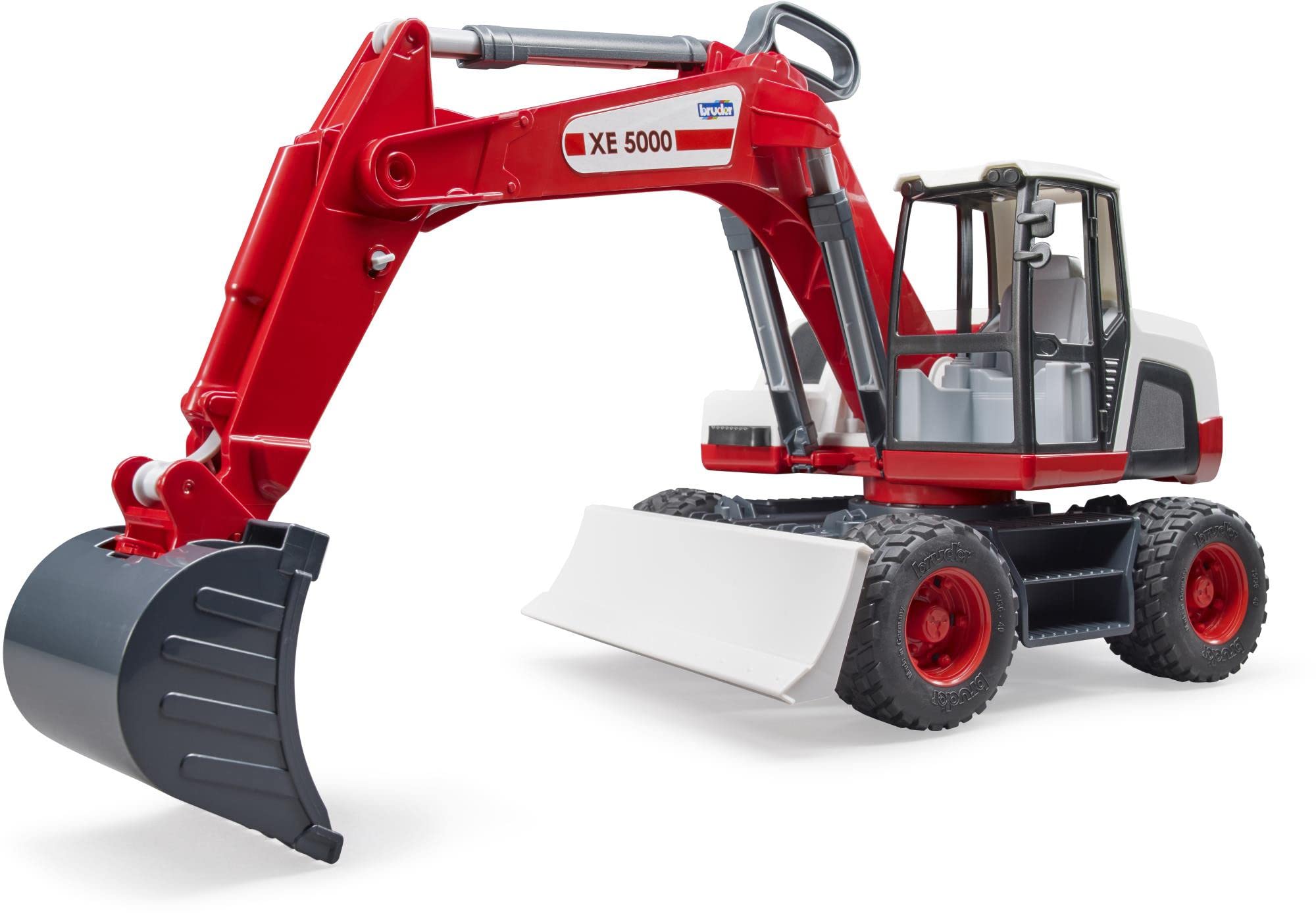 bruder 03411 - Excavadora móvil, 1:16, obra, vehículo de construcción, juguete