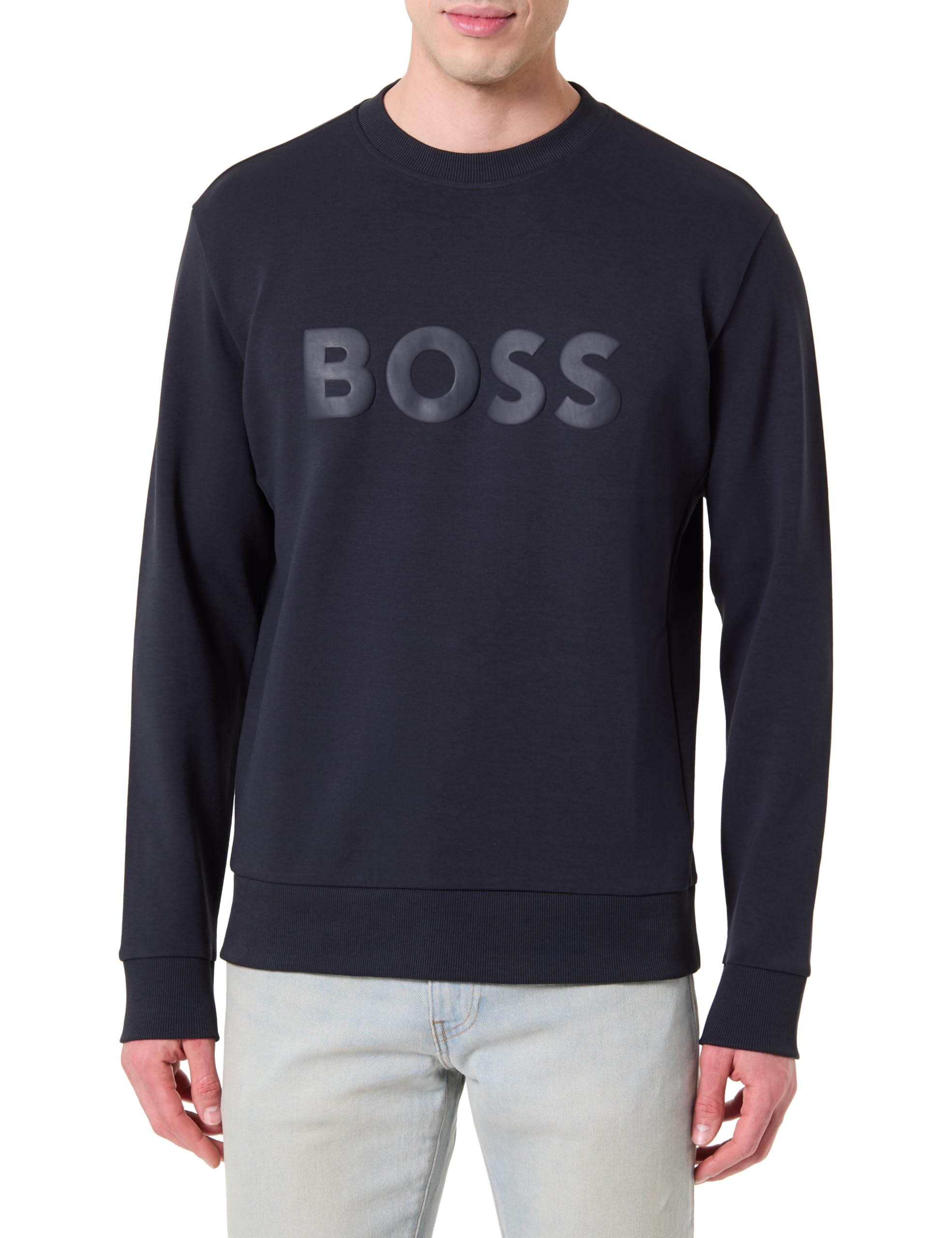 BOSS Men's Sweatshirt, Dark Blue 402, XXL