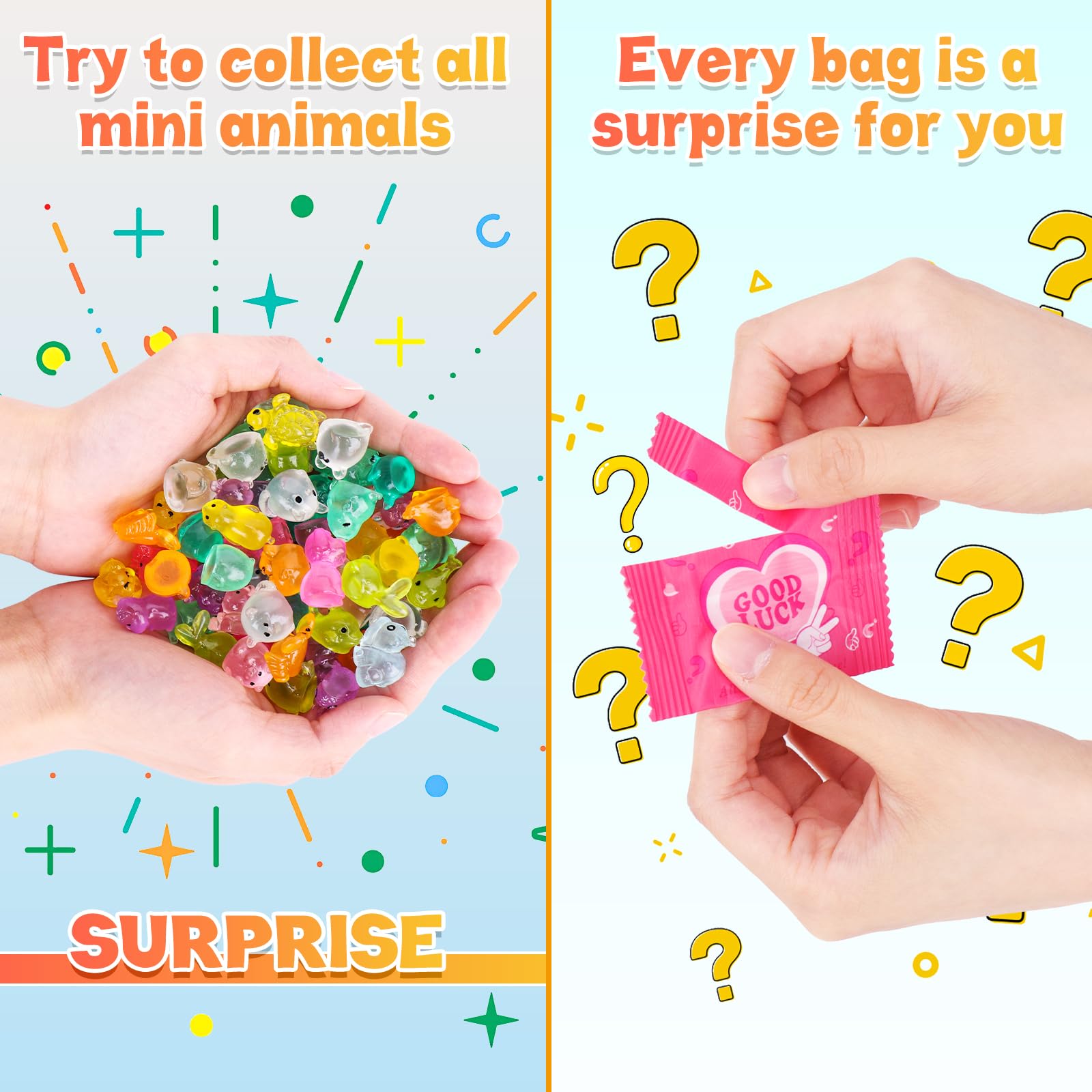 SelfTek 100pcs Mini Resin Animals Blind Bags - Image 3