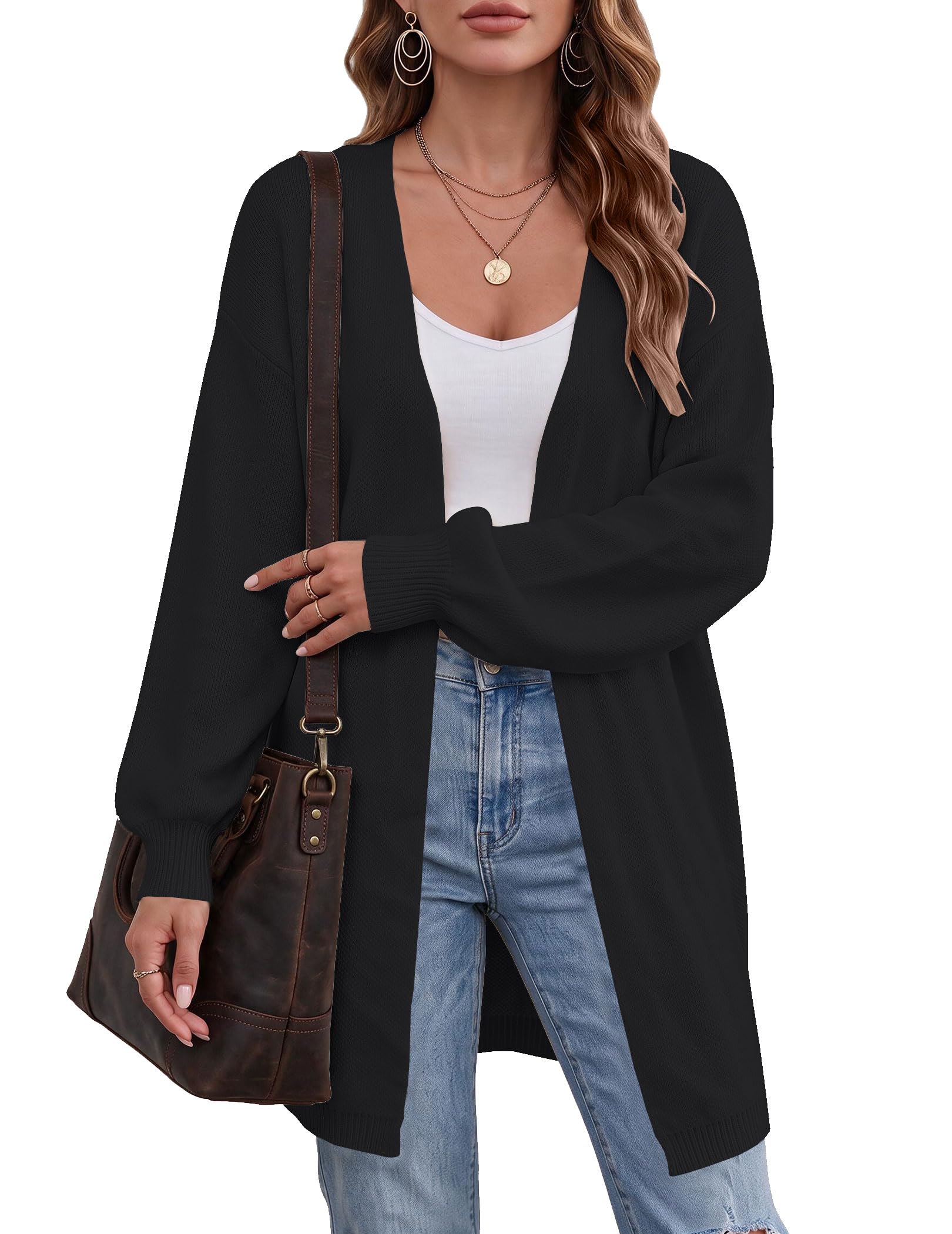 Women's Oversized Fall Cardigans Sweaters Knit Long Chunky Jacket Coat 2026