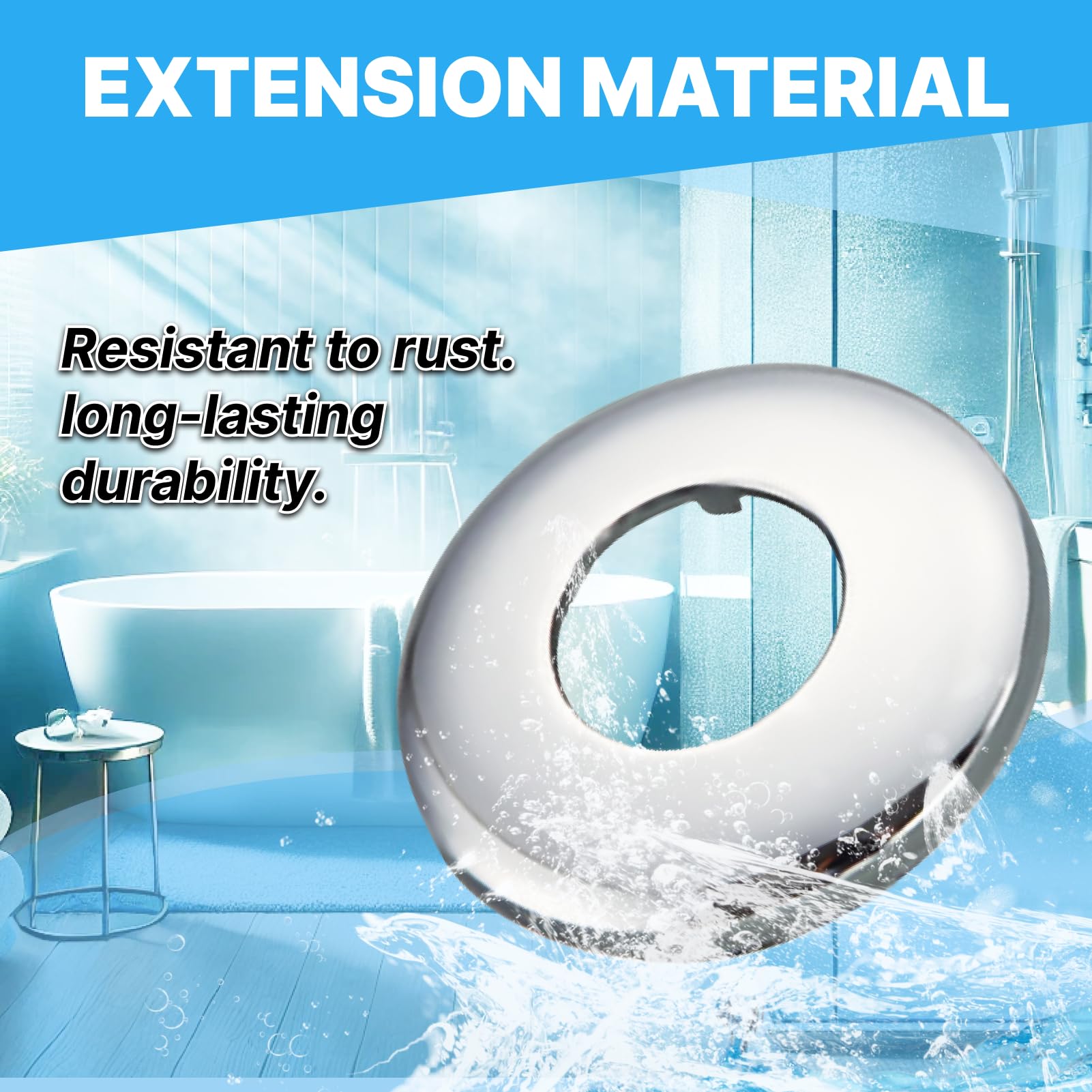 Hugwish tap Shower Pipe Cover Plate 3/4 inch 27mm x 75mm x 15mm in Height 4pcs - Image 4