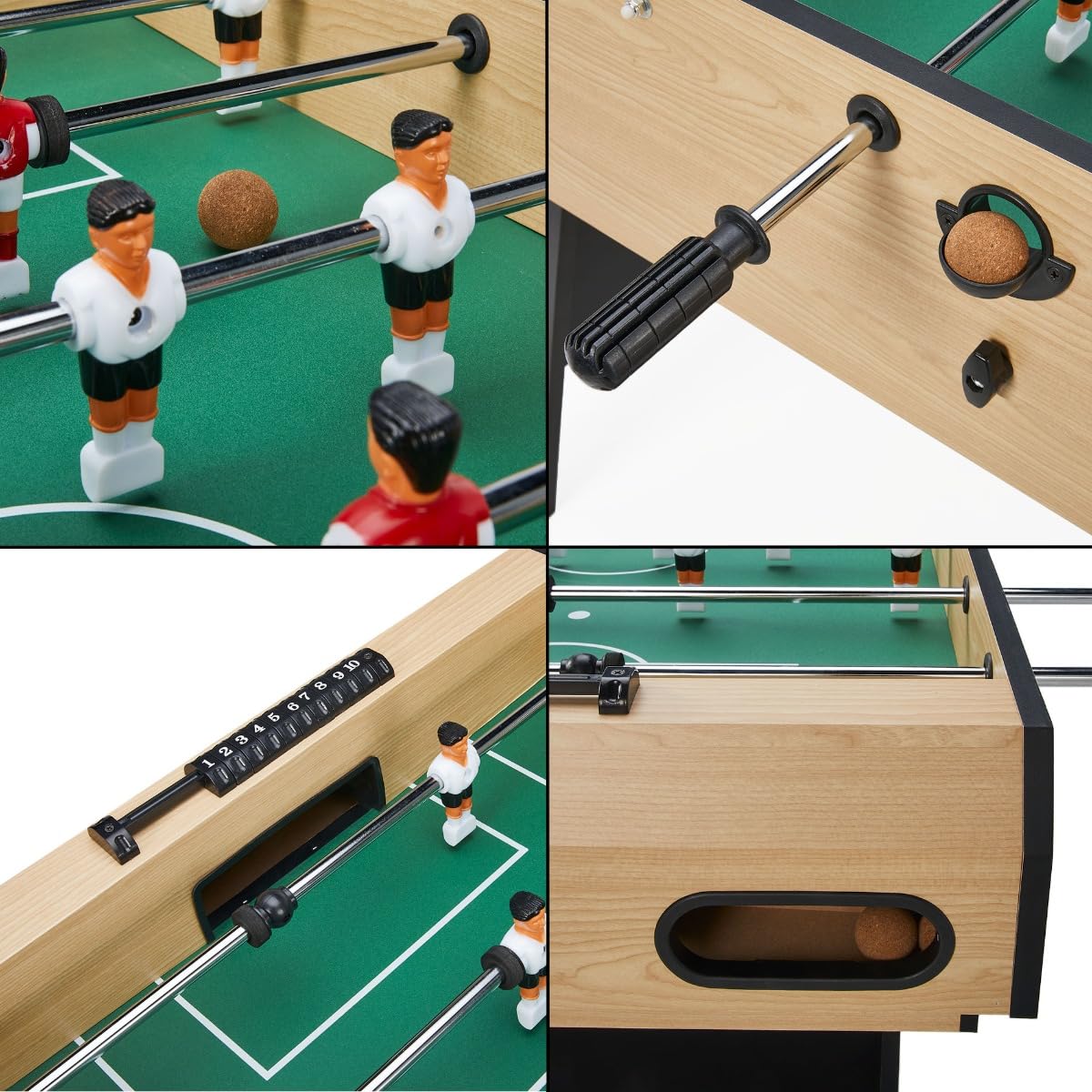 Mesa multijuegos plegable 4 en 1 para adultos – Futbolín – Billar – Ping Pong – Hockey
