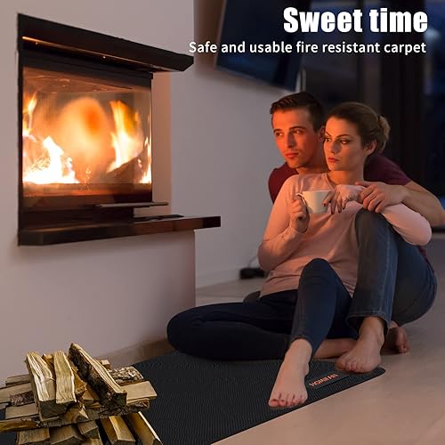 Miniatura 2 de HOMIFAN Tapetes de parrilla de 36 x 48 pulgadas para parrilla al aire libre, tapete para debajo de la parrilla, tapete protector ignífugo de terraza