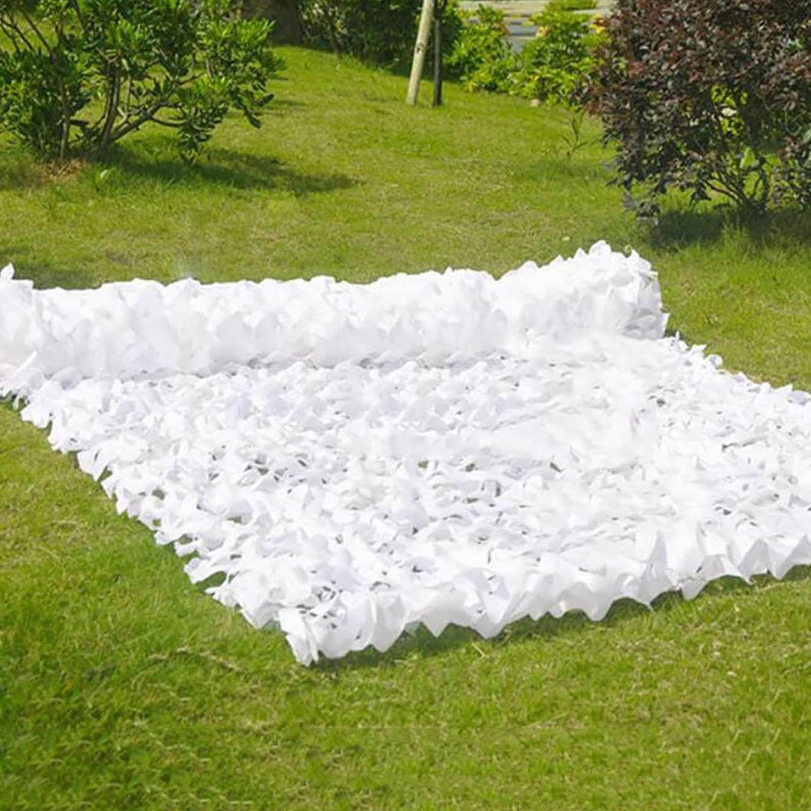 Filet de Camouflage Blanc ,Voile d'ombrage rectangulaire design ombrière camouflage 3x4 m blanc