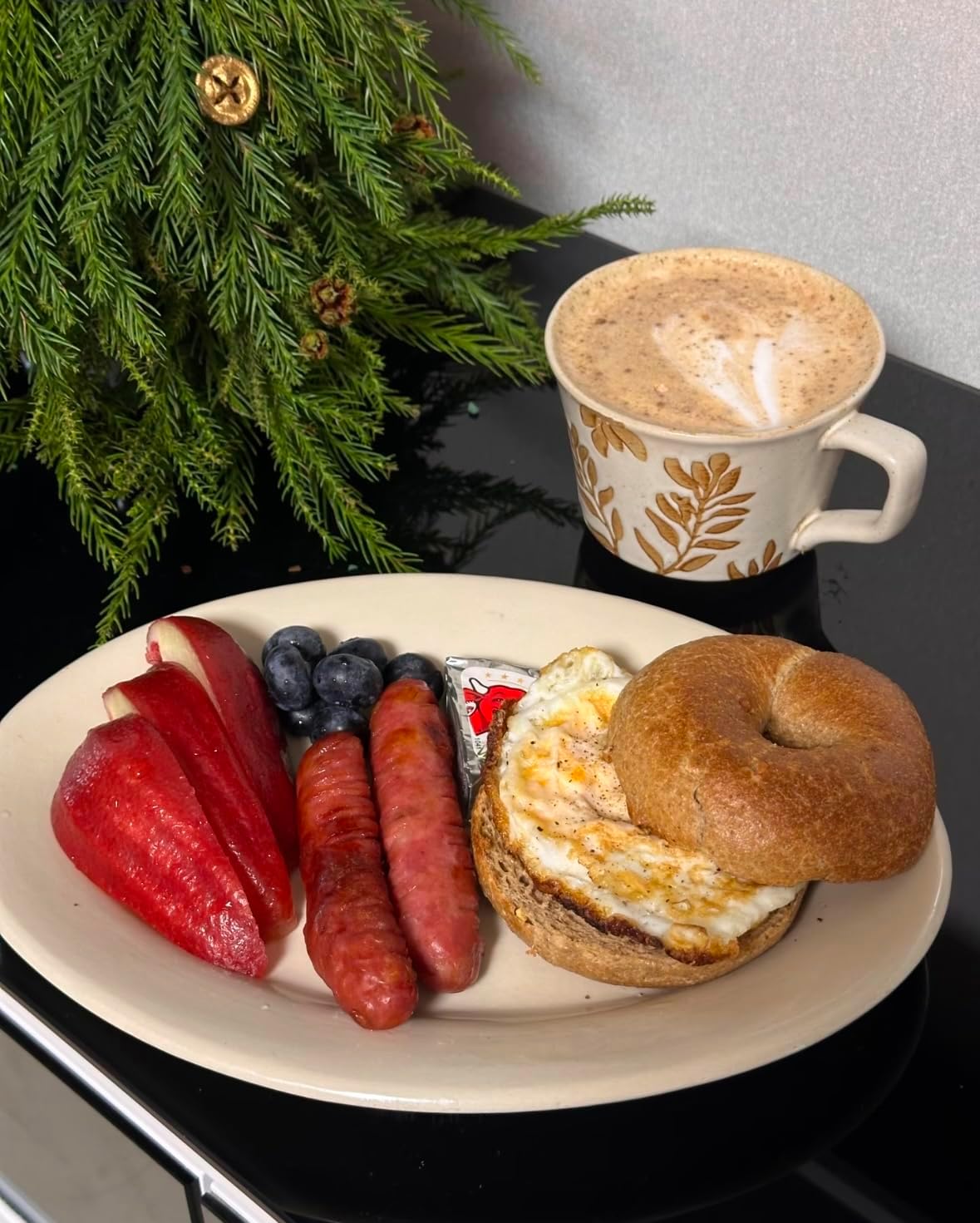 Handmade Ceramic Mugs, 12 oz Coffee Cups, Tea Mugs, Farmhouser Mug, Luxurious Cups for Office Home Microwavable, Porcelain Coffee Cups With Handle - Modern, Boho, Unique Style Wisteria Leaves - Image 5