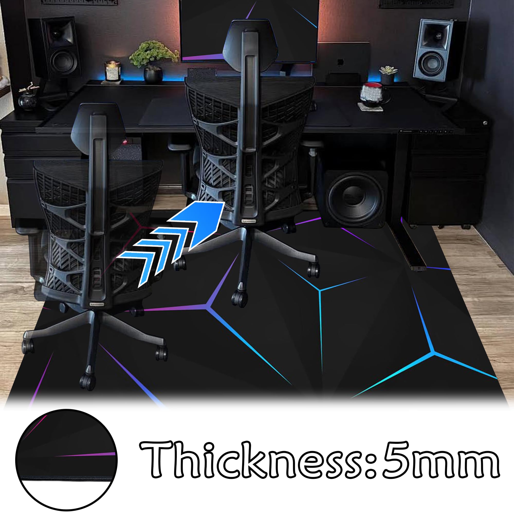 Tapis Chambre Garcon, Tapis Gamer Sol Chambre, Tapis Salon Lavable en Machine Antidérapant Grand pour Chambre Couloir Salle à Manger 120 x 180 cm
