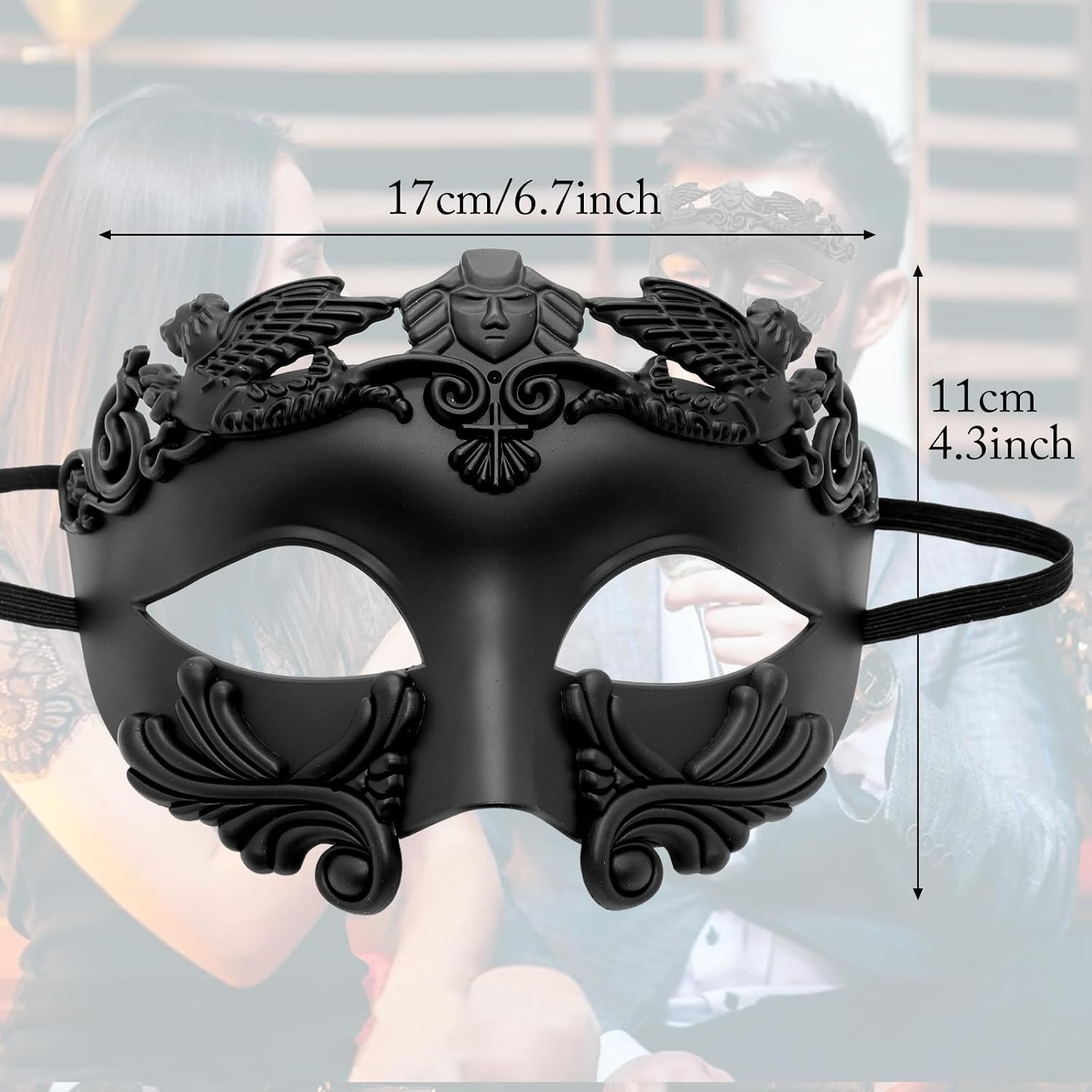 Qavctw Masquerade Mask for Men Roman Greek of The Opera Masks Venetian Half Face Masks for Mascarade Ball Halloween Party
