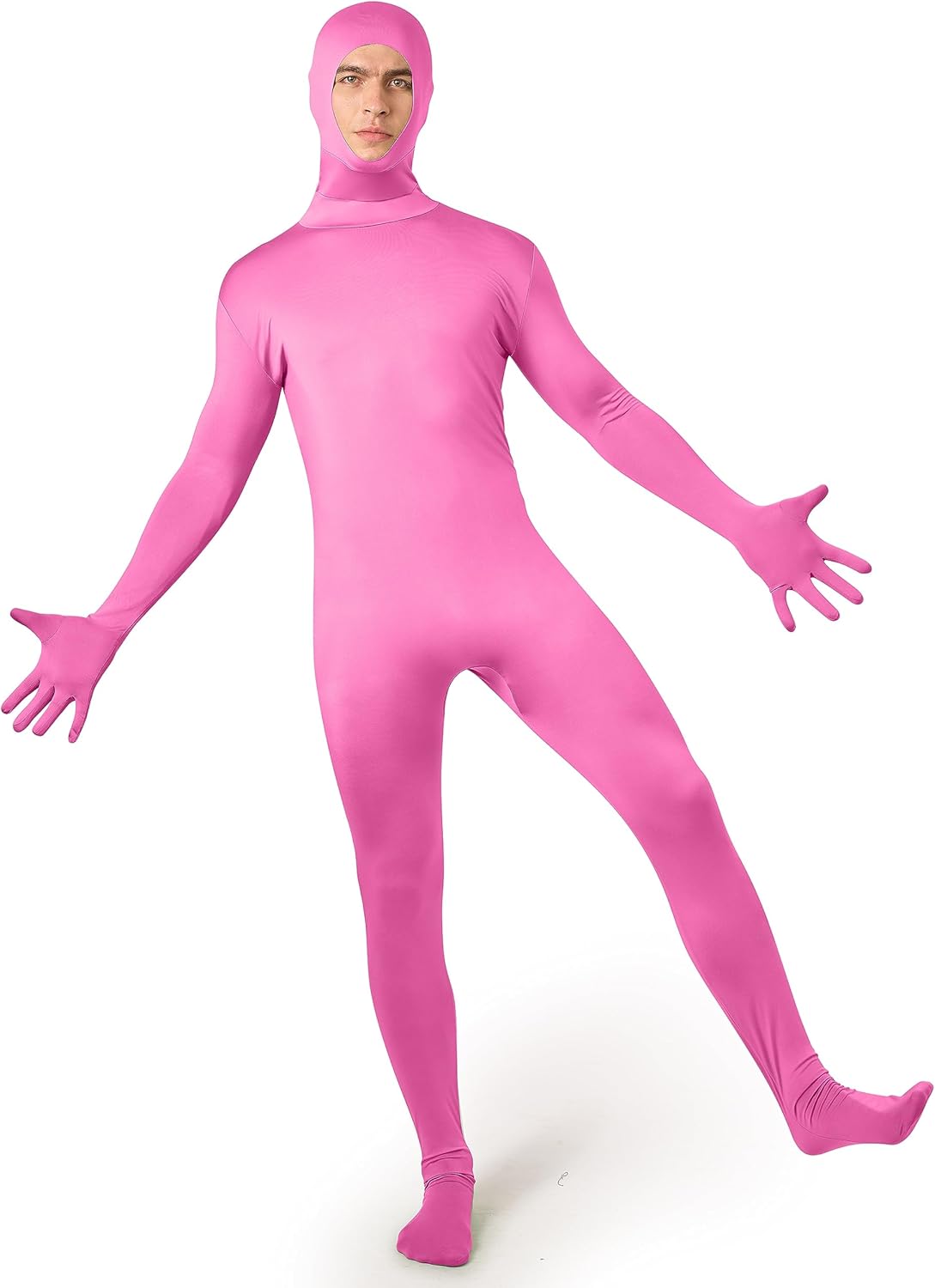 Spooktacular Creations Mens Halloween Costume Open Face Bodysuit Jumpsuit, Zentai Costume Bodysuit for Halloween Party - Image 7
