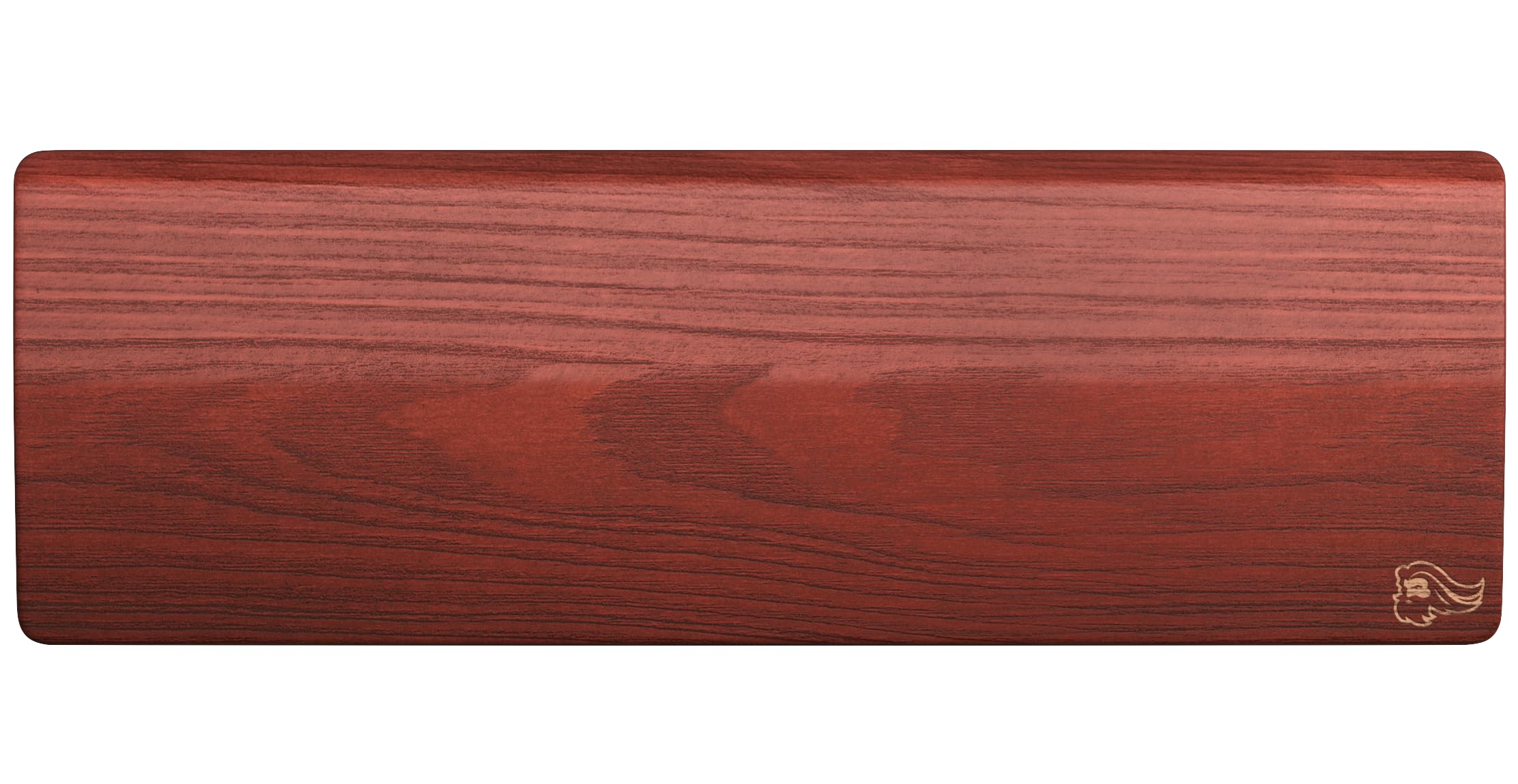 Glorious Houten Toetsenbord Polssteun (Compact) - Wit Essenhout, Middelgrove Nerf, Glad Oppervlak, Zweet- en Oliebestendig, Gemakkelijk Schoon te Maken, Antislip Basis, 300 x 100 x 19mm - Gouden Eiken