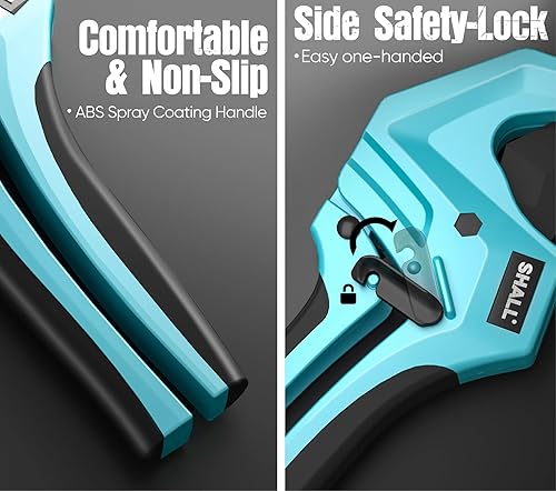 Miniatura 5 de SHALL Cortador de tubos de PVC, corta hasta 1-58 pulgadas, herramienta de aluminio resistente para PVC, PPR, PE, PEX, mangueras de plástico y