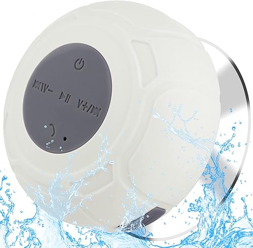 Altavoz de ducha Bluetooth impermeable portátil inalámbrico resistente al agua altavoz ventosa, micrófono integrado regalos para niños altavoz para