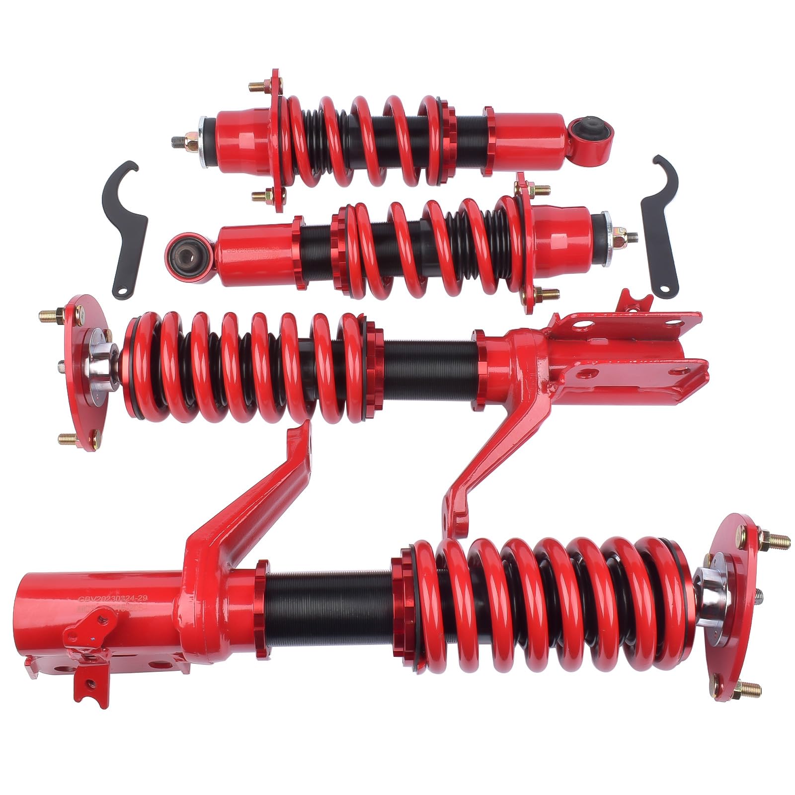パーツ Adjustable Coilover Suspension Set (Red) Amazon.com: Coilover Suspension Lowering Kit RED Replacement for