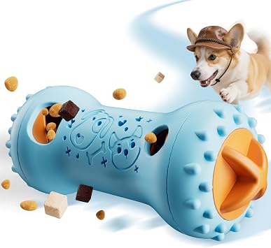 FOXMM Interactive Treat Dispensing Dog Toys Adjustable Puzzle Toy to Keep Dogs Busy, Enrichment, Mental Stimulation, Cognitive Fun and Boredom Buster for Puppy Teething, for Small Medium Dogs
