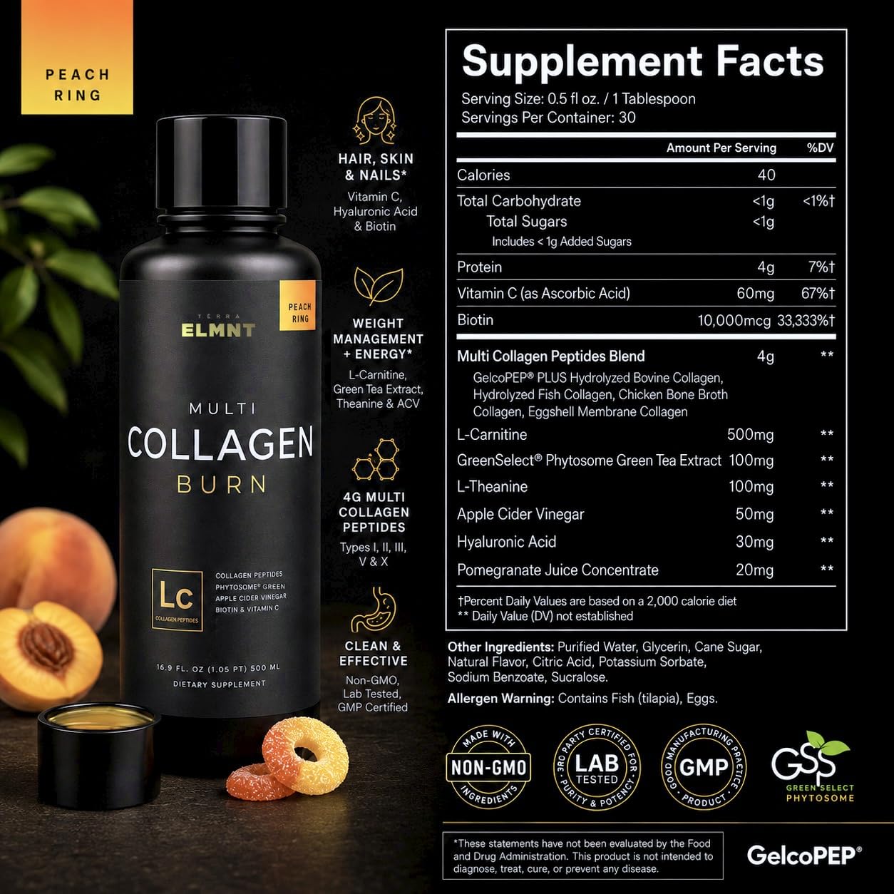 l carnitine dosage for hair growth Premium Liquid Collagen Women Weight Loss & Beauty w. Hyaluronic Acid, Biotin, L-Carnitine, ACV AOD-9604 (5mg) – Nordsci MERCH:Summer Wellness Selection:60 Vegetarian Capsules