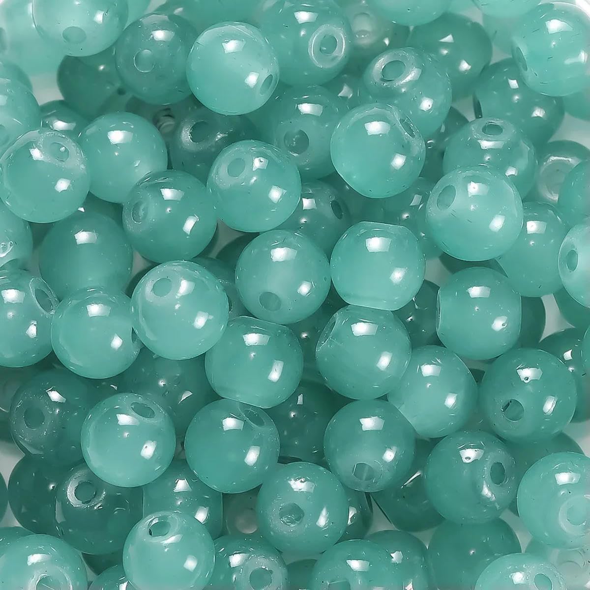 HUIOYG 200pcs/lot 6mm Glass Beads for Jewelry Making DIY Bracelets Keychain Craft