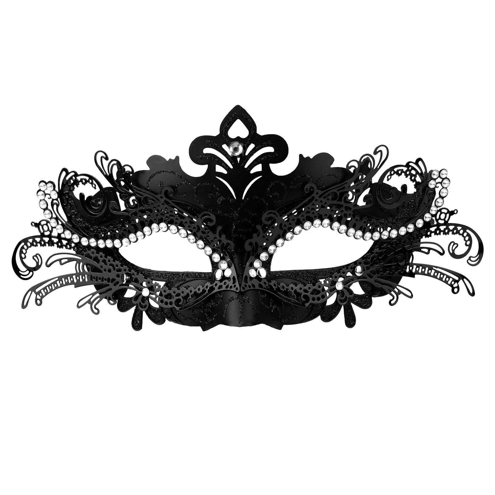 Mikovivi Black Masquerade Mask for Women, Elegant Venetian Mask
