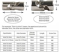 Vista 7 de Paquete de 2 conectores de dirección de acoplamiento de eje de junta universal para automóvil RC, barco, 0.197 in a 0.197 in