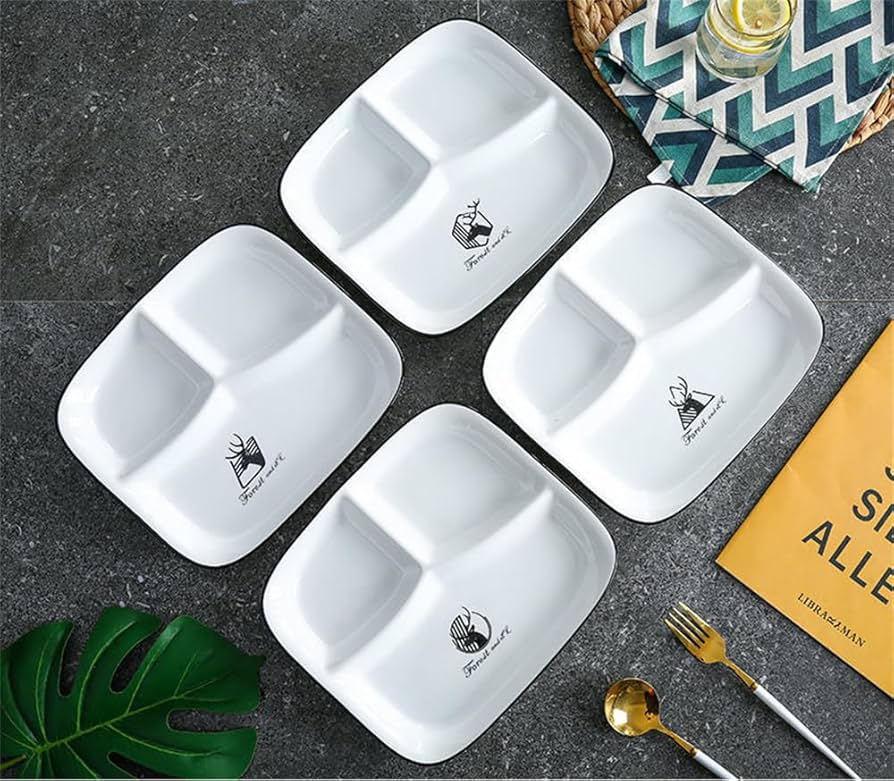 Amazon｜HOHOUNCSY ランチプレート 仕切りプレート 3つ仕切り皿