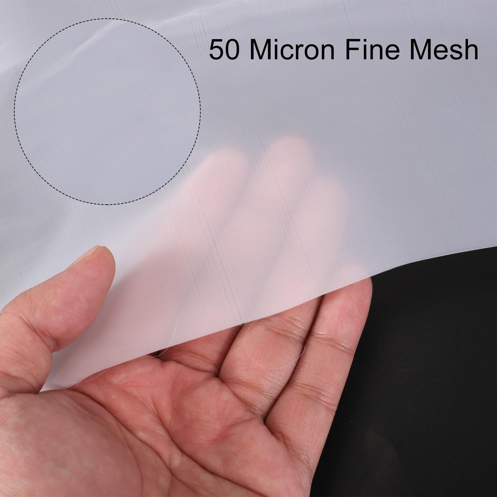 QUARKZMAN 2pz 50 Micron Tessuto Filtrante in Fogli Rete Intrecciata con Filtro a Rete in Nylon Vernice per Pittura Produzione Birra Fatta Casa (39"x39")