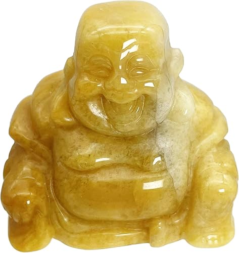 Vista 39 de Fekuar Estatua de Buda Feliz de Aventurina Roja, tallada a mano Maitreya Laughing Buda, escultura de bolsillo de cristal curativo de 1.5 pulgadas