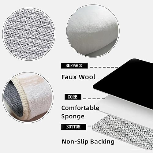 Miniatura 5 de Tapete de entrada oxidado gris azul de 2 x 3 pies, moderno tapete abstracto para puerta delantera, no desprende pelusa y de fácil cuidado, ideal