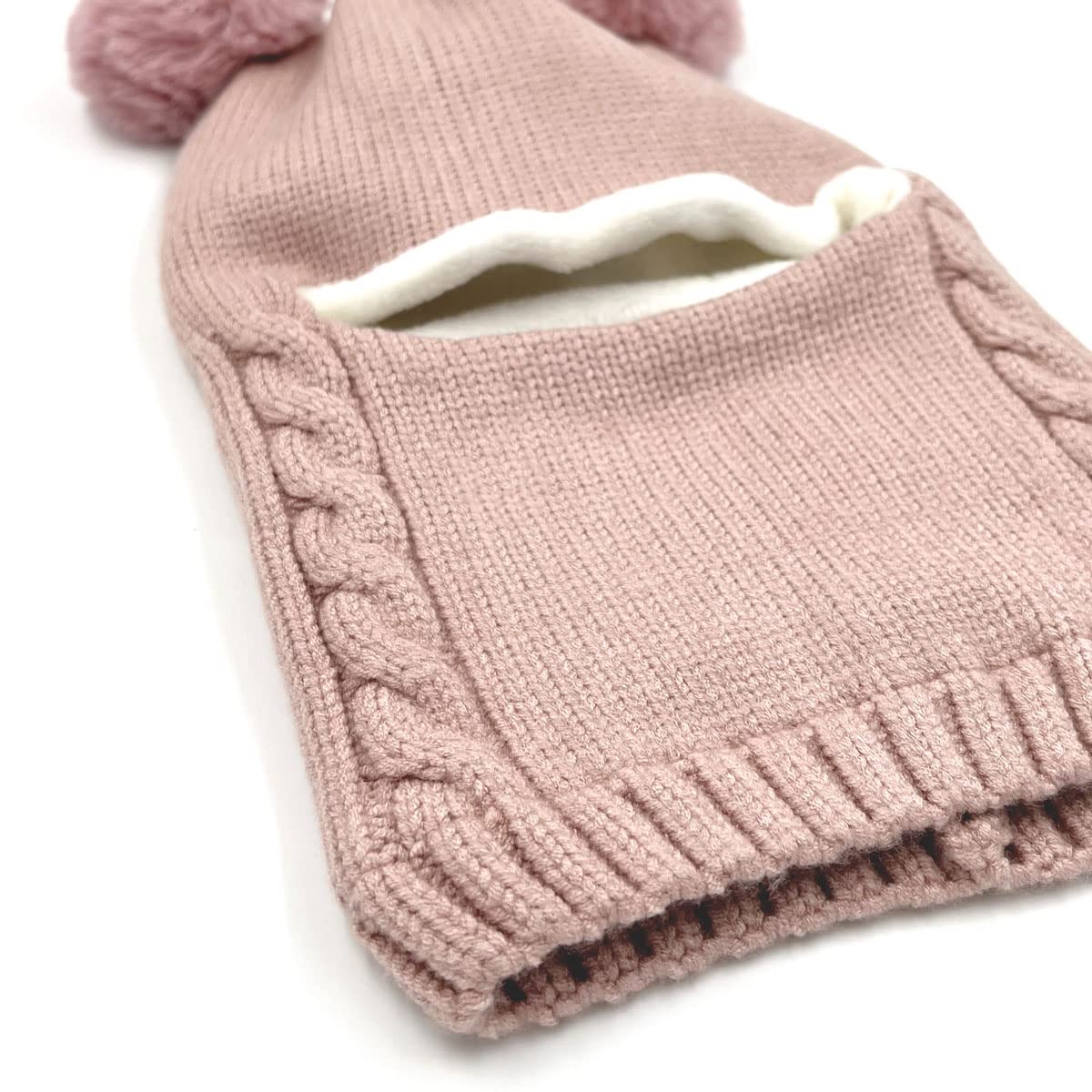 Kinder Schlupfmütze Schalmützen Sturmhaube Balaclava für Mädchen ab 3 Jahre Fleece Wollmütze Strickmütze Wintermütze Mädchen