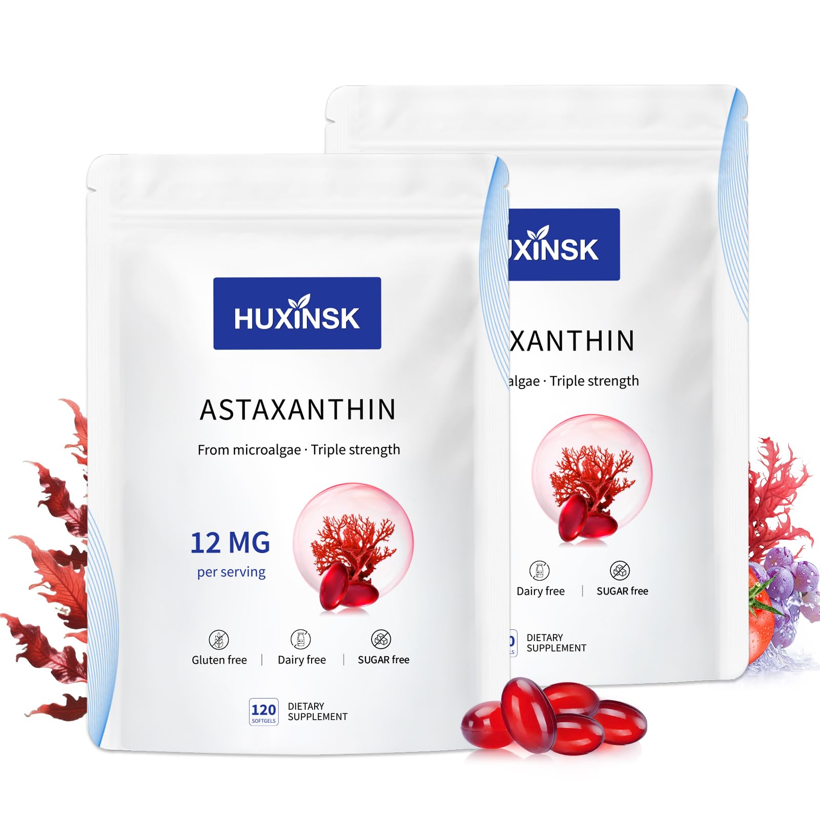 Astaxanthin 12mg 120 Softgels, Microalgae Antioxidant, 4-Month Supply — Amazon image 10